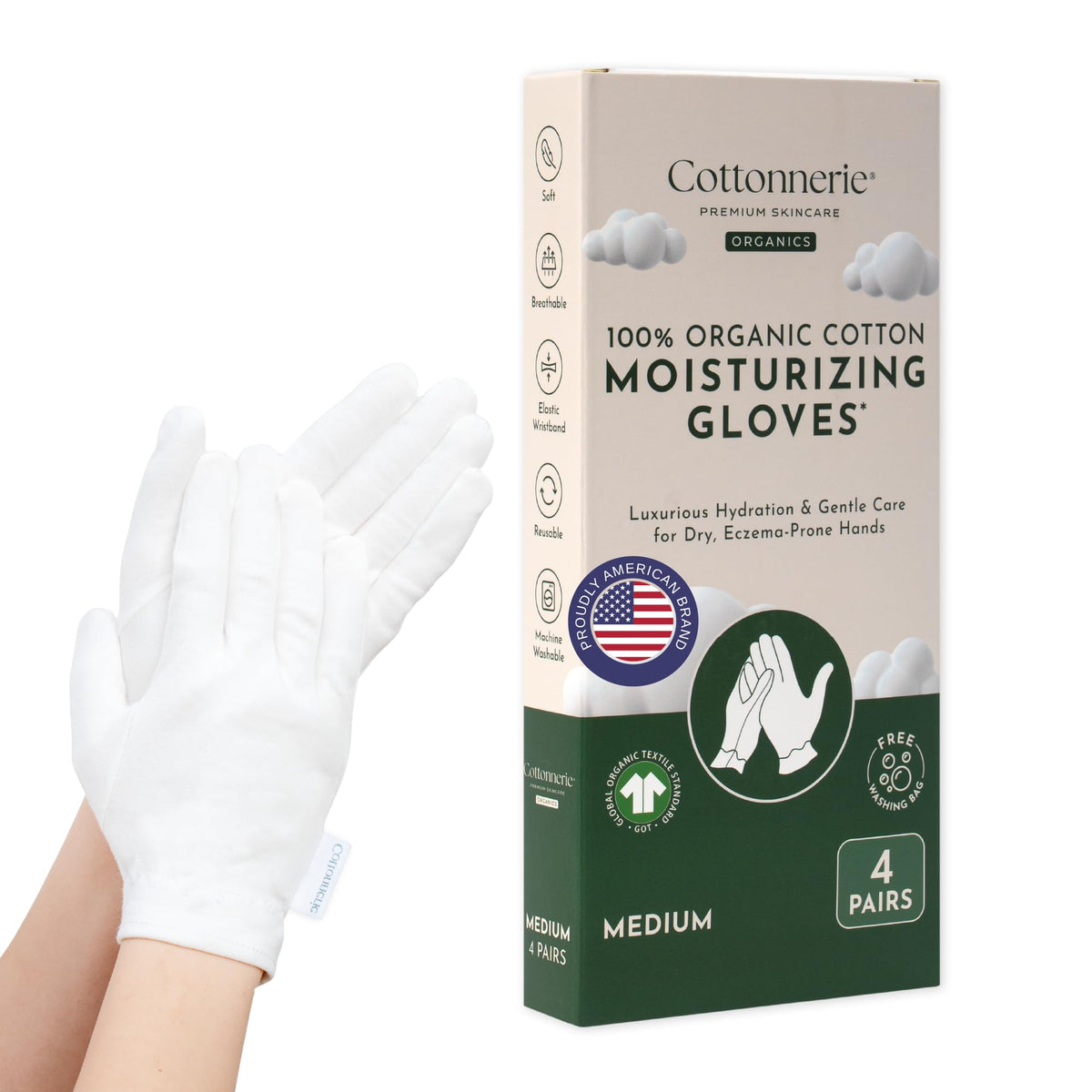 8 Pairs Cottonnerie Original Cotton Gloves for Dry Hands - COTTONNERIE Official Imagery - 8