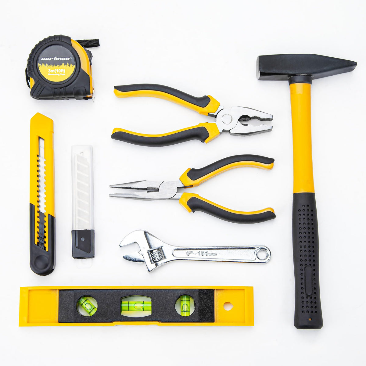 CARTMAN 57 Piece Home Tool Kit Yellow Household Tool Set - CARTMAN Official Imagery - 5