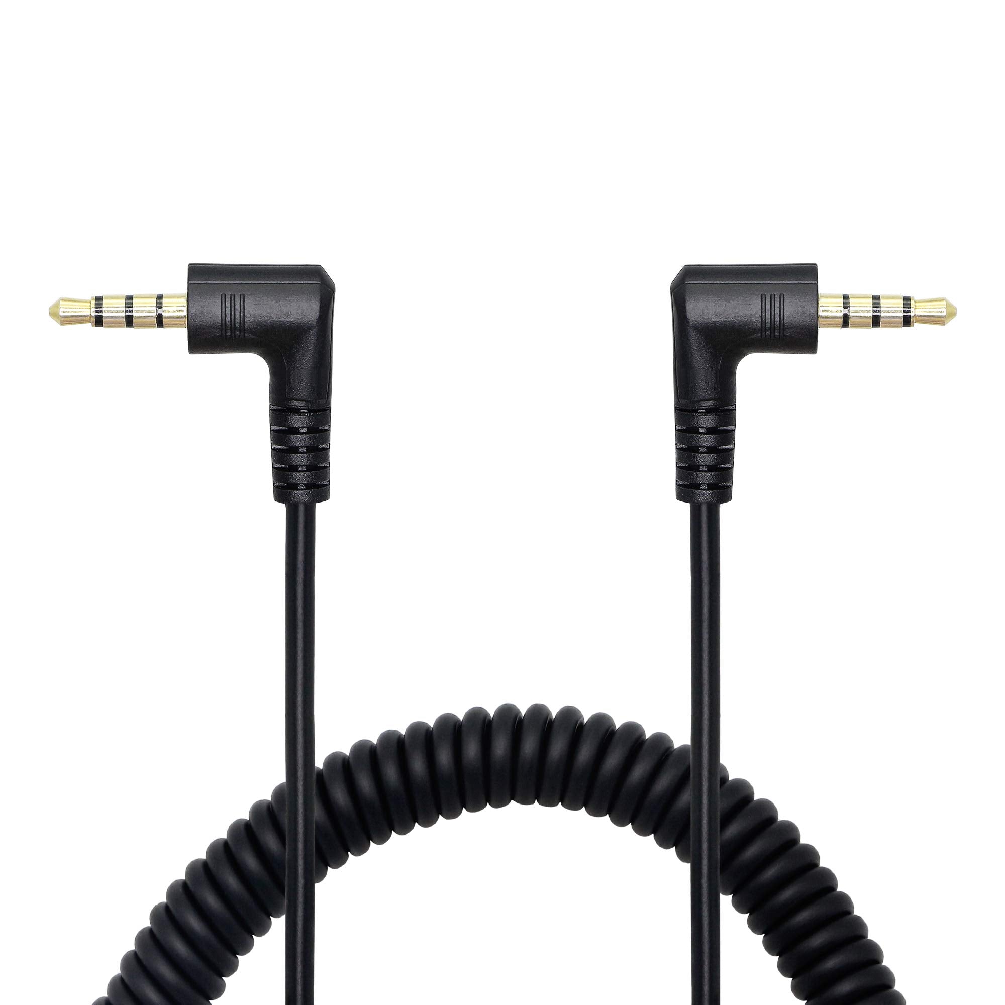CERRXIAN 90 Degree Right Angle 3.5mm Male to Male Jack 4 Pole Ext by CERRXIAN - Angle View 2