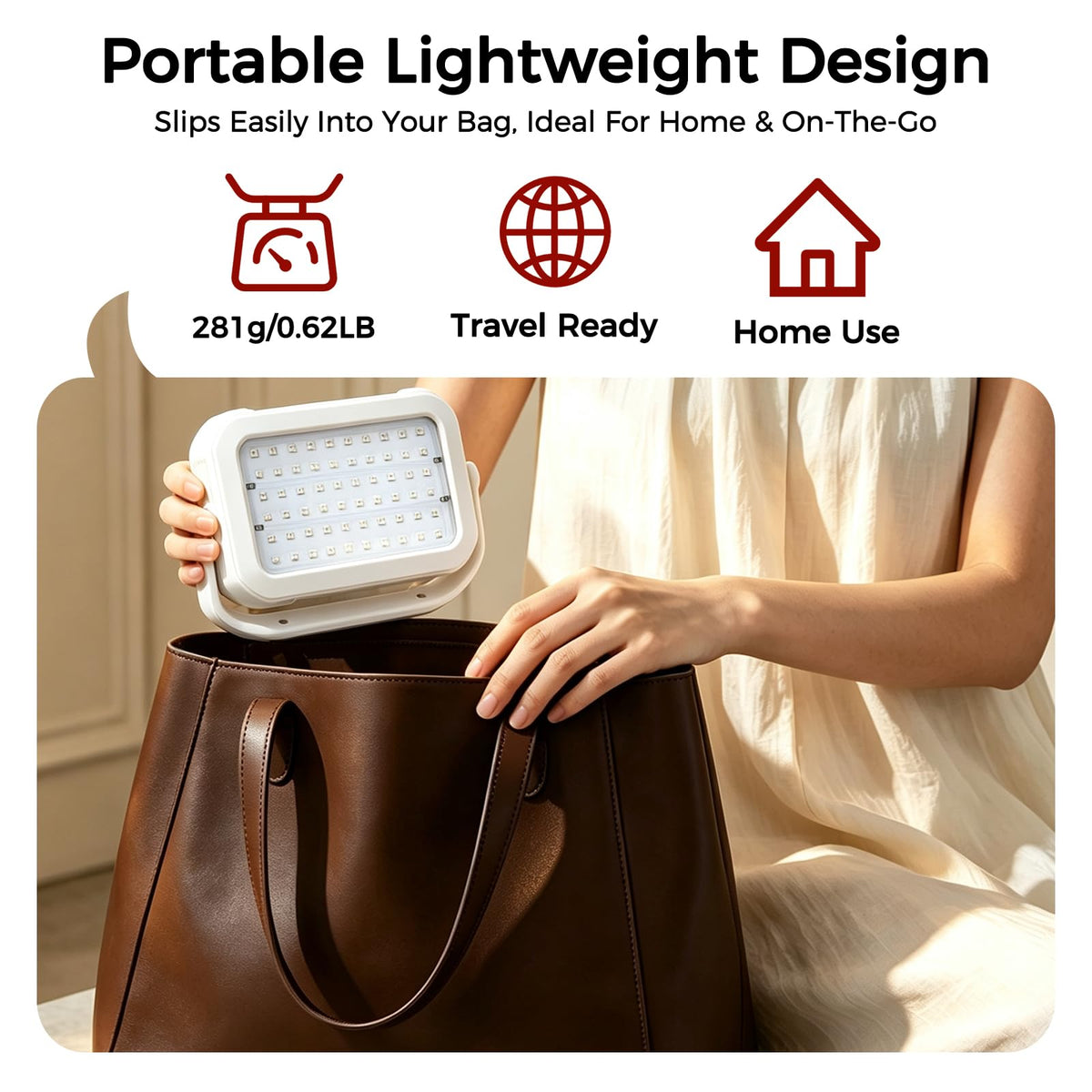 Portable Red Light Therapy 660 850 2Wavelengths Mini - GERYLOVE CARE Official Imagery - 8