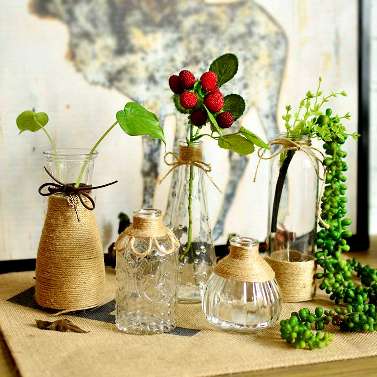 SMART&CASUAL 2mm Natural Jute Twine String Thin for Craft Plant G - SMART&CASUAL Official Product View 2