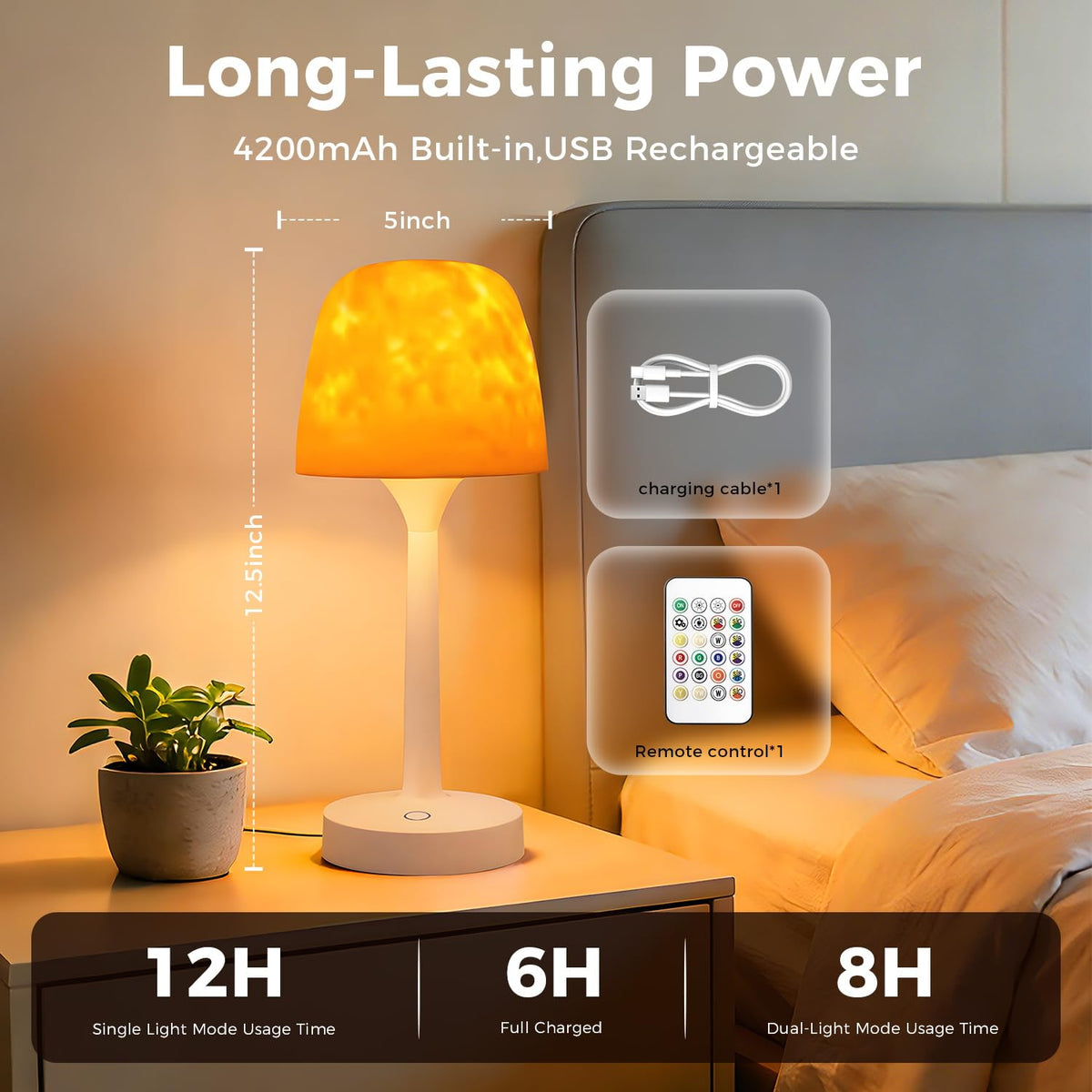 Waterproof Shower Lamp Rechargeable LED Ocean Projector - YJHAOTOU Official Imagery - 8