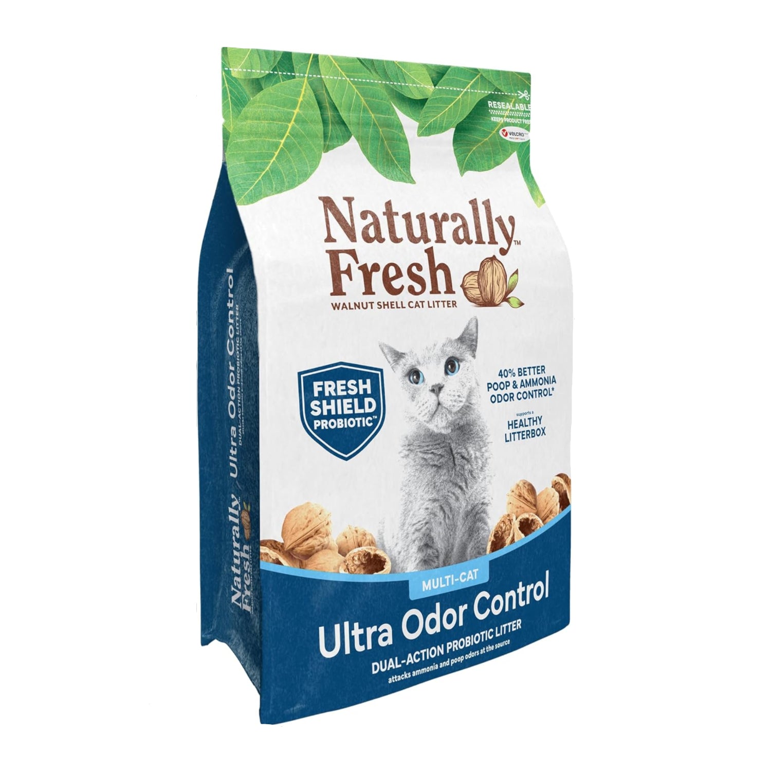 Naturally Fresh Ultra Odor Control Clumping Cat Litter, 30 lb bag, showing the product packaging and label.