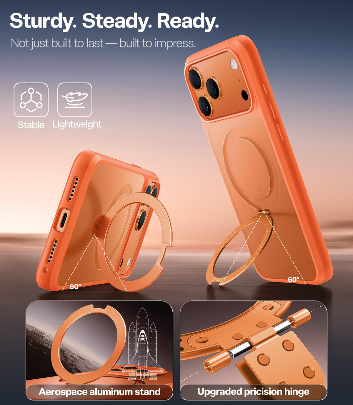 TORRAS for iPhone 17 Pro Case Magnetic Stand 4X Military - Premium Selection Official Imagery - 8