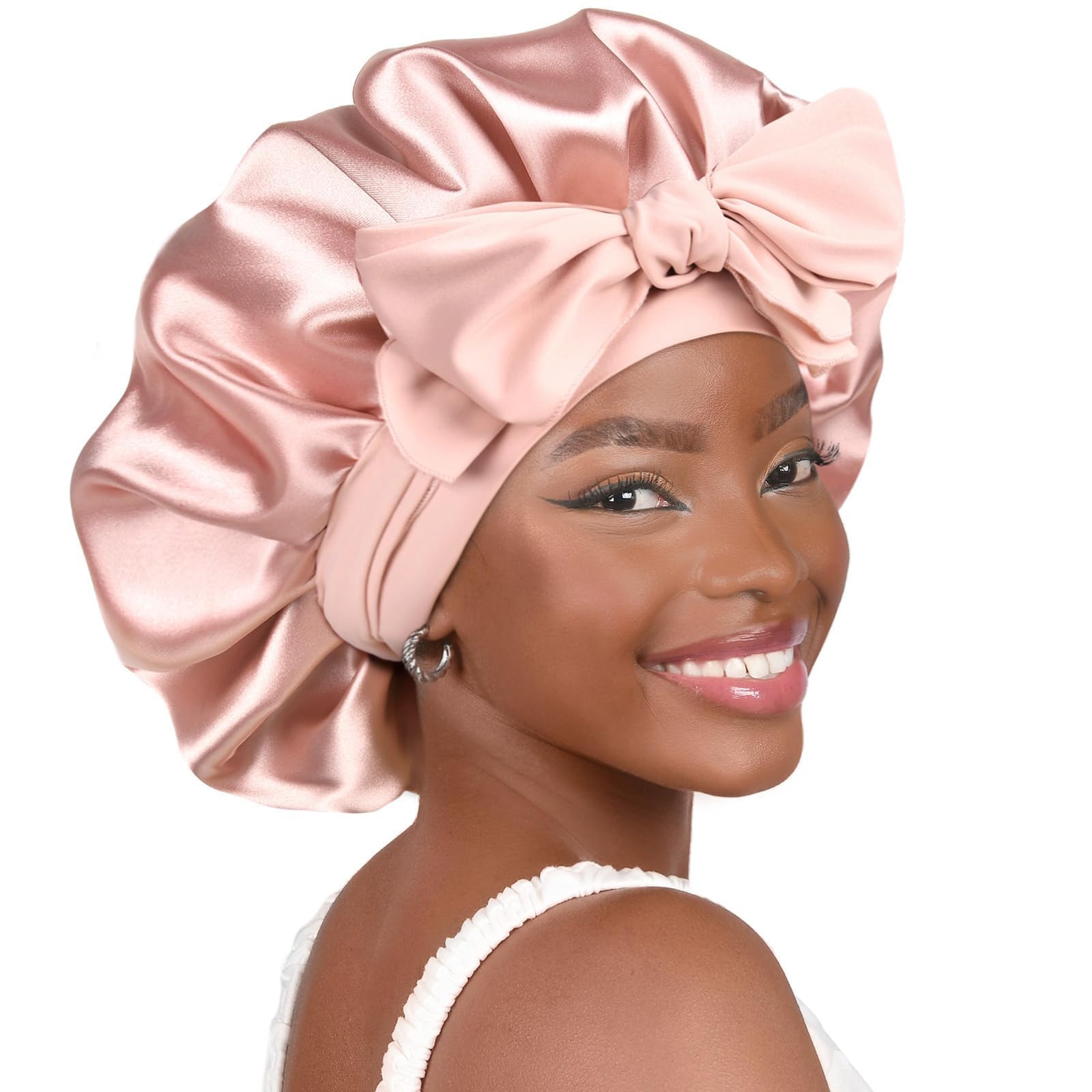 YANIBEST Adjustable Silk Bonnet for Sleeping Women Double Layer Satin Bonnet - YANIBEST Official Product View 1