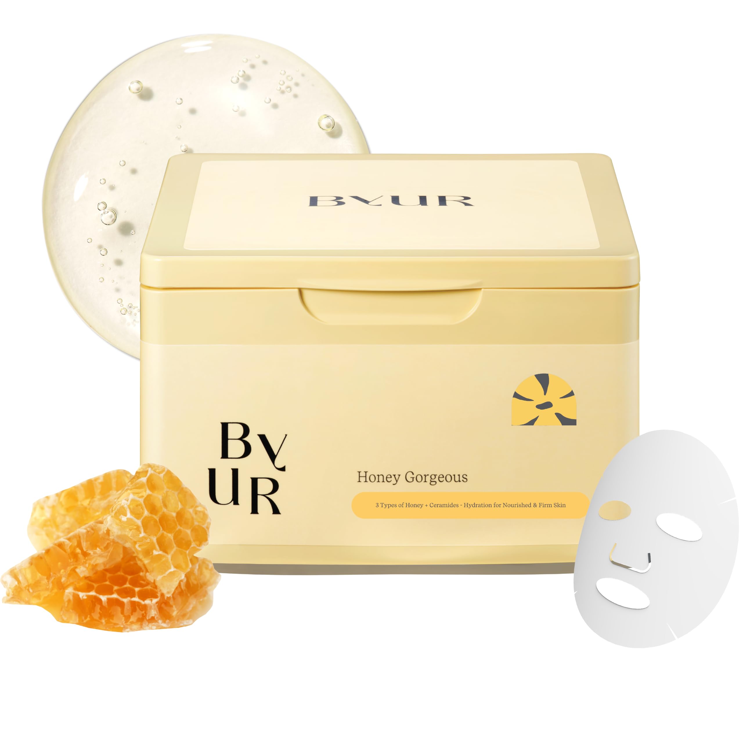 ByUR Honey Gorgeous Daily Aqua Serum Mask (30 Count) Hydrating - ByUR