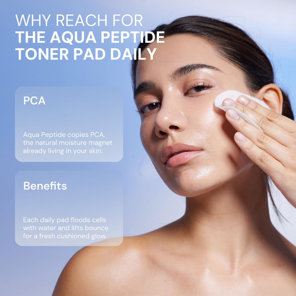 Kurved Skin Aging Curve Aqua Peptide Toner Pad 60 Sheets - Kurved Official Imagery - 5
