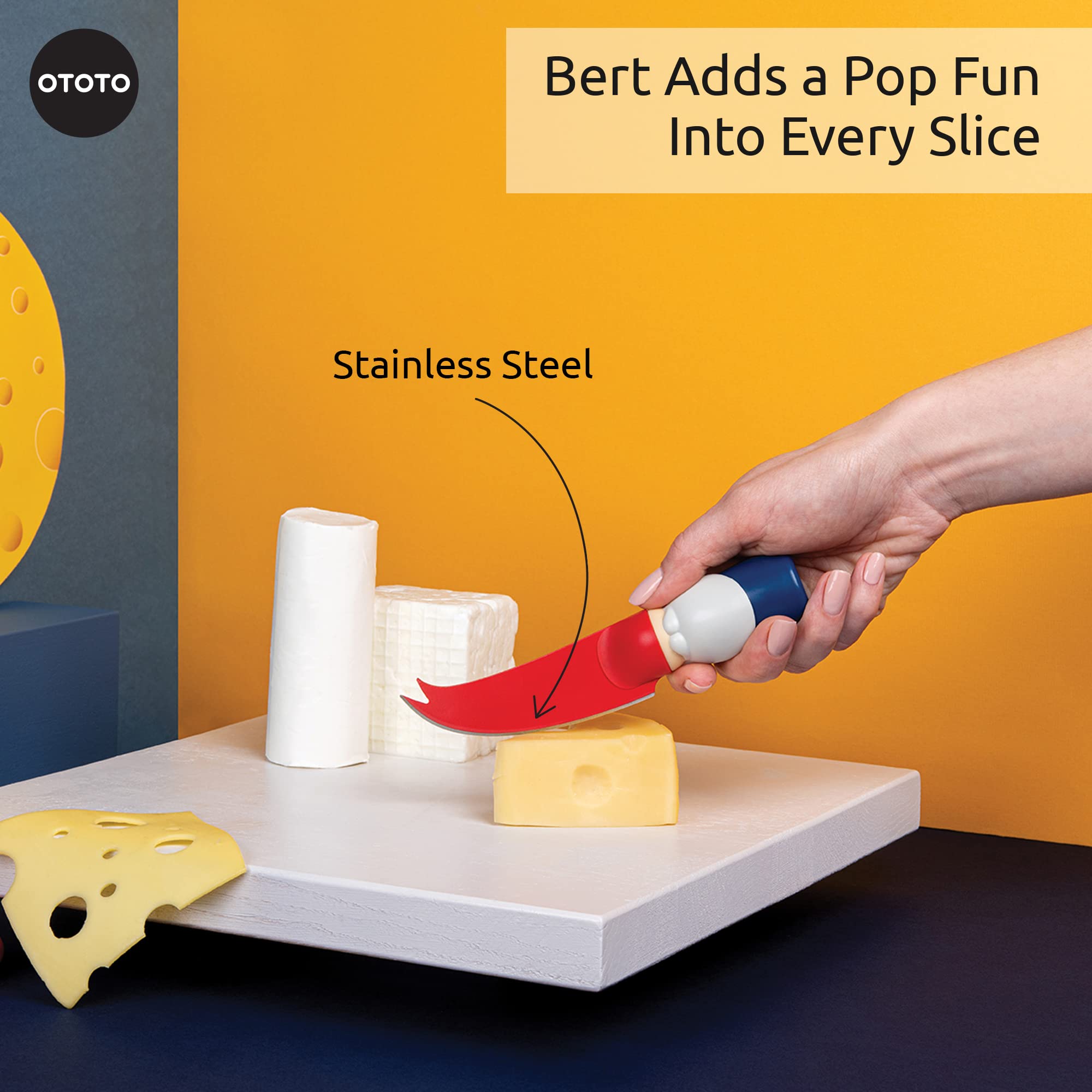 OTOTO Bert Cheese Knife, Gnome-Themed Multifunctional Knife for Cheese - View 4
