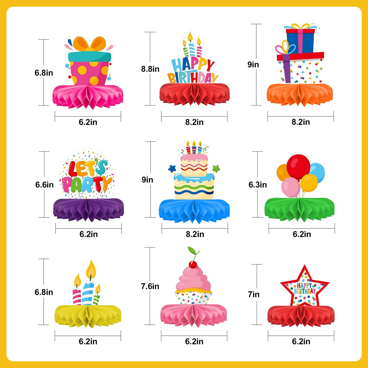 127Pcs Happy Birthday Party Supplies Decorations Set - VVSBPL Official Imagery - 4