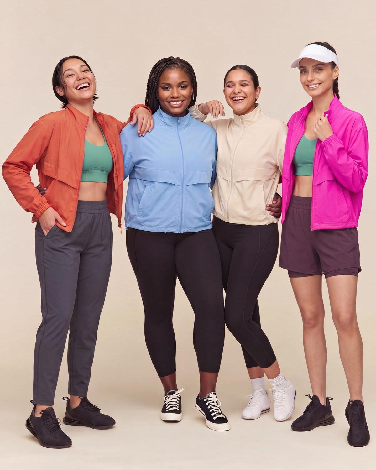 Women s Lightweight Zip Up Athletic Jacket Stand Collar - Locachy Official Imagery - 4