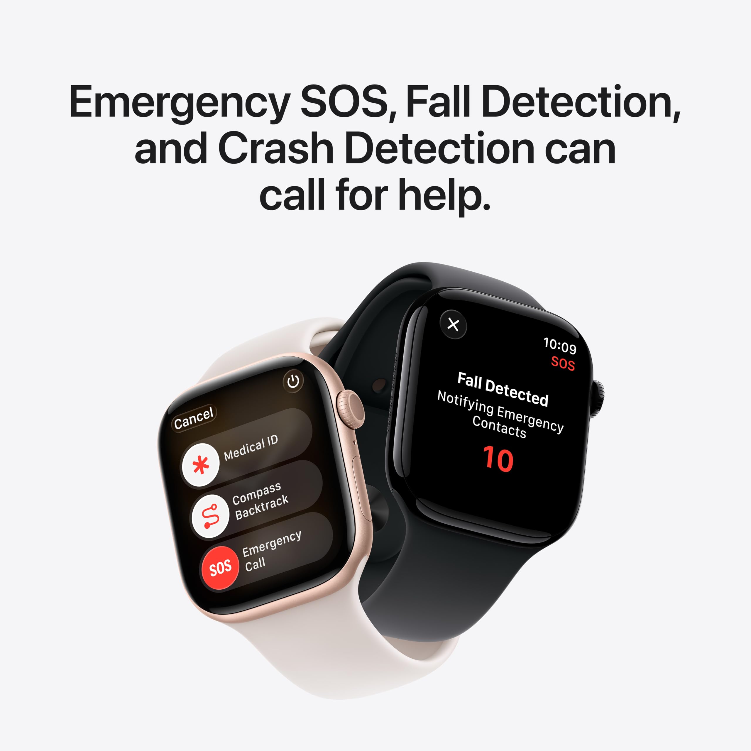 Apple Watch Series 11 GPS 42mm smartwatch with jet black aluminum case, black sport band, digital display, and health monitoring features.