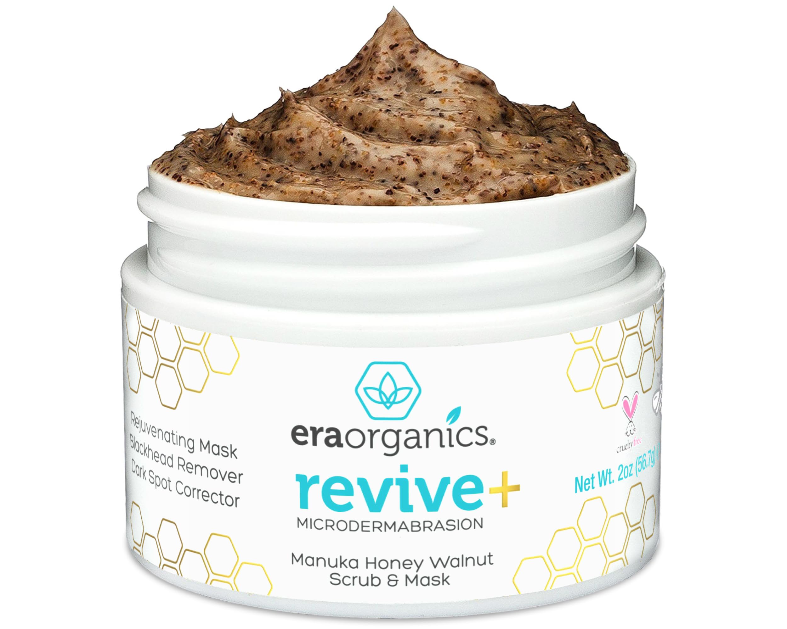 Era Organics Manuka Honey Exfoliating Facial Scrub - Microdermabrasion Face Exfoliant - Era Organics Official Product View 2