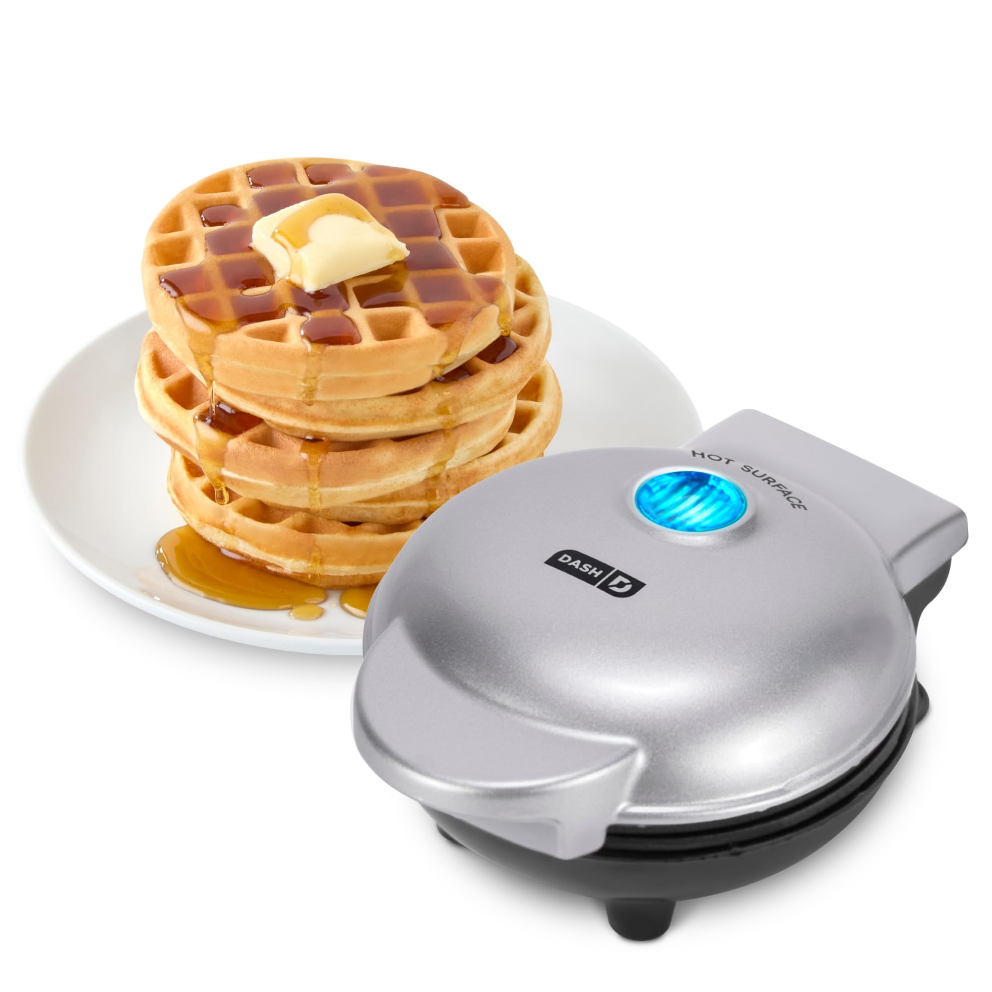 Dash Mini Waffle Maker, 4-Inch Nonstick Cooking Surface, Aqua - View 9