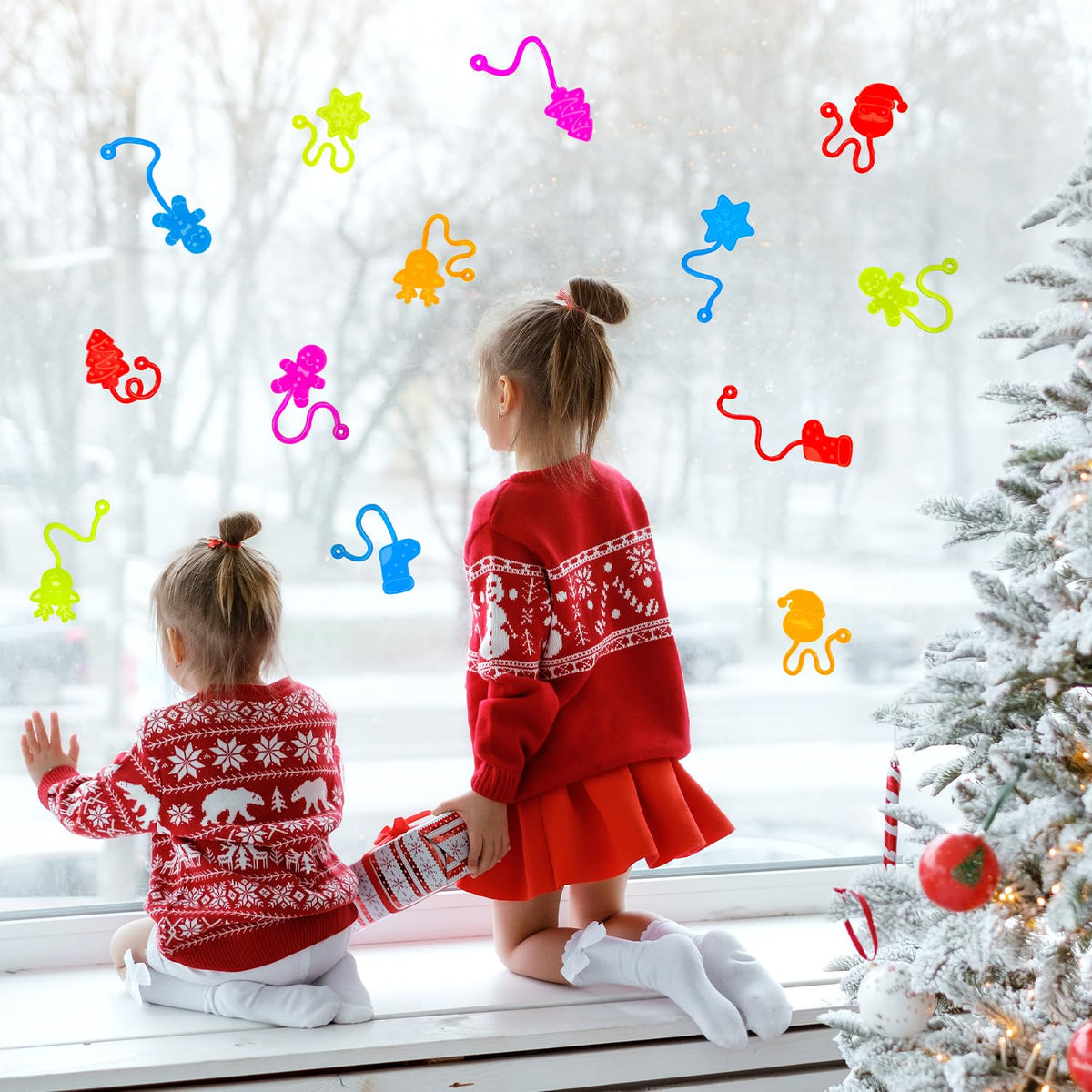 100 PCS Bulk Christmas Sticky Hands Toys Gifts for Toddlers - Wondrus Official Imagery - 5