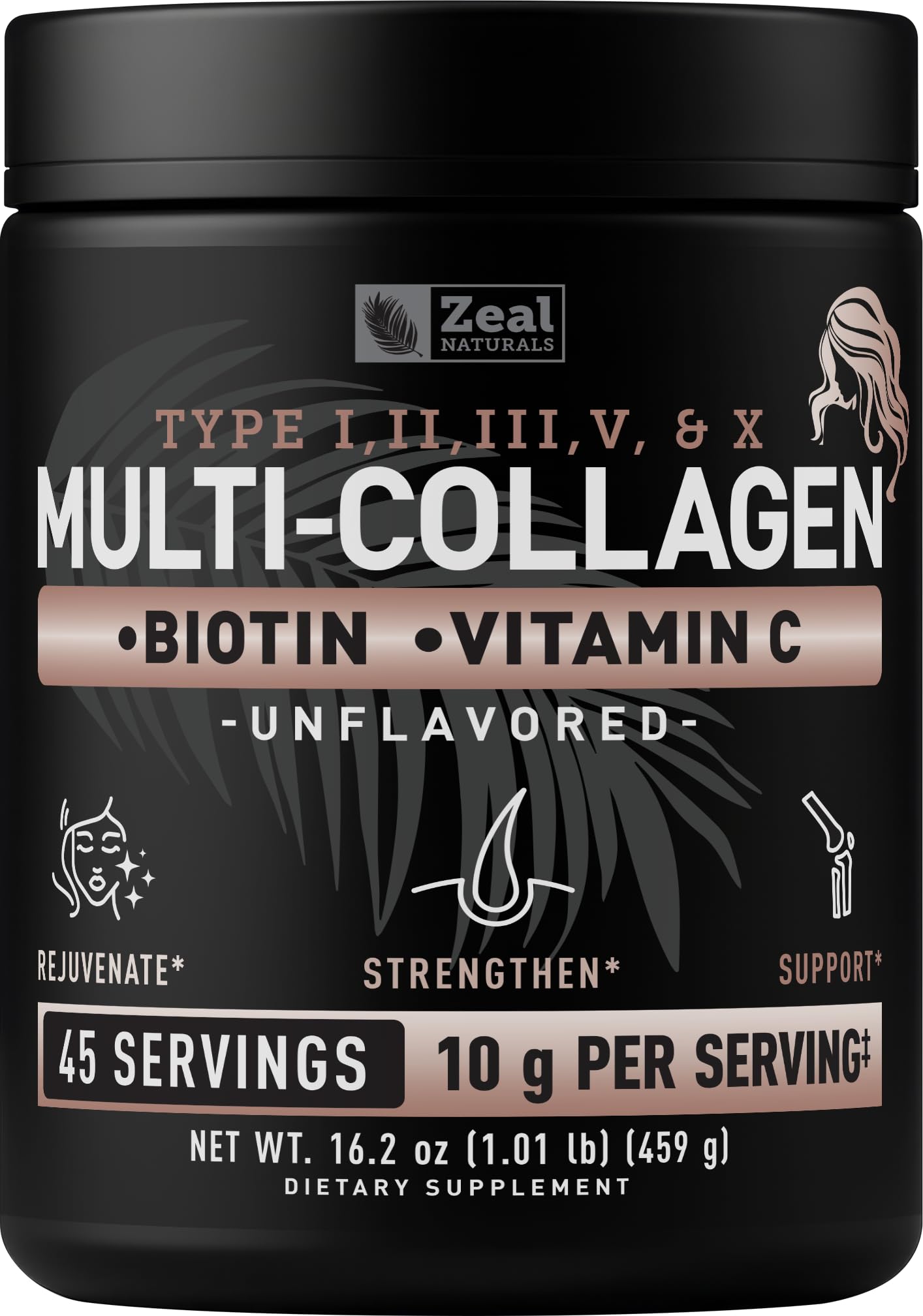 Zeal Naturals Multi Collagen Protein Peptides Powder Types I - Zeal Naturals Official Imagery - 2