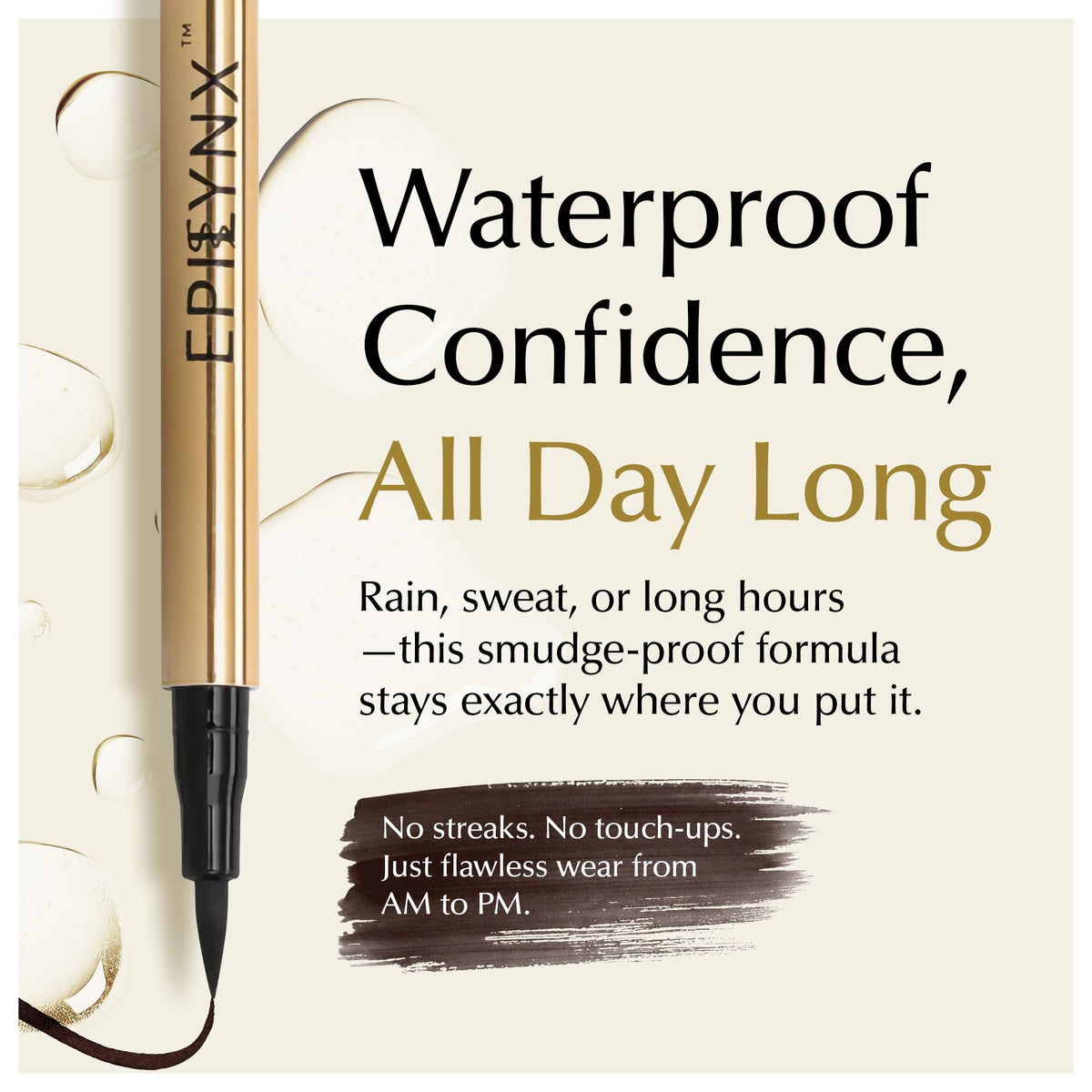 EPILYNX All Day Waterproof Liquid Eyeliner Brown 2mL - EPILYNX Official Imagery - 4