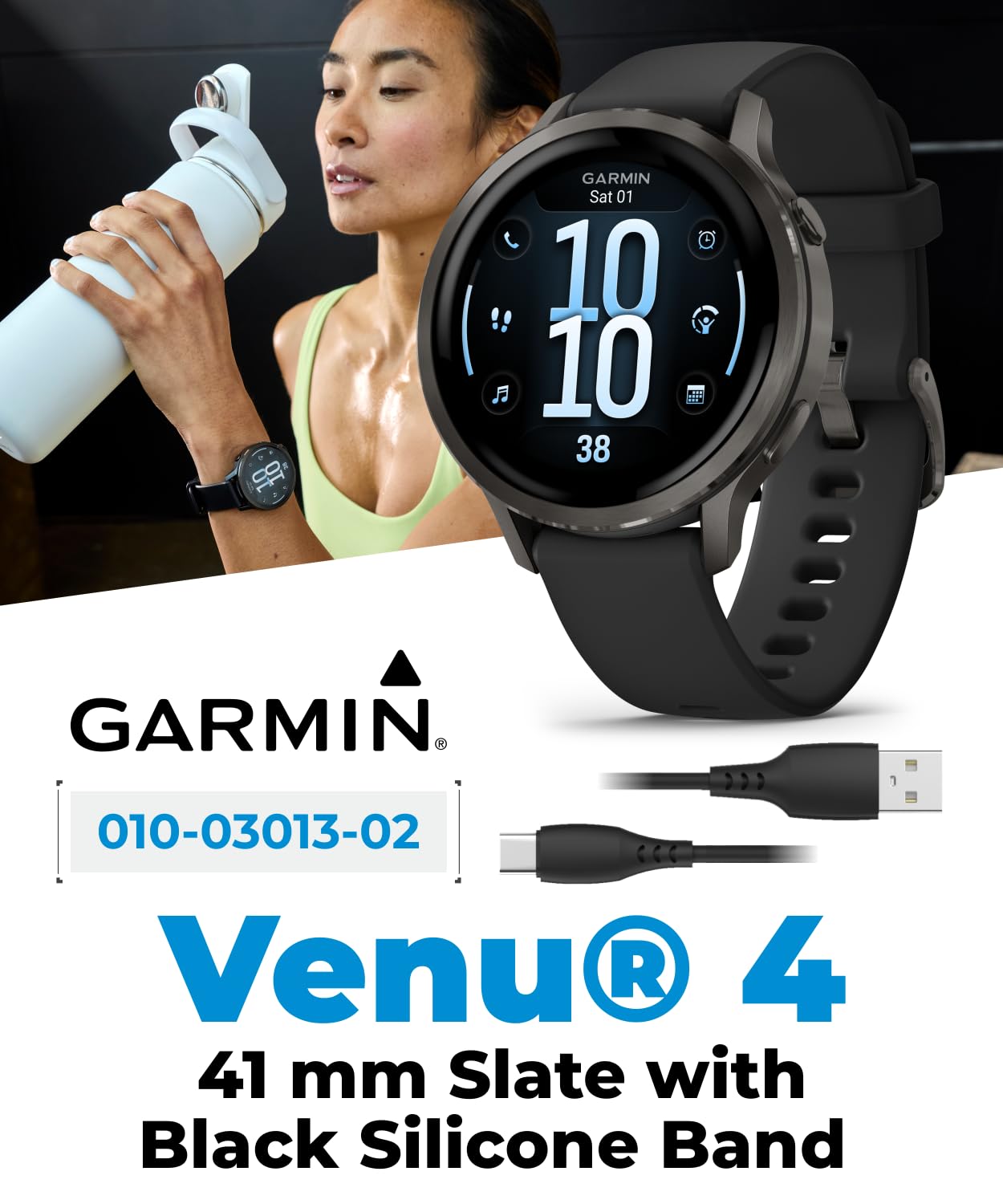 Garmin Venu 4 41mm AMOLED Advanced Health & Fitness GPS Smartwatch, Br - View 2