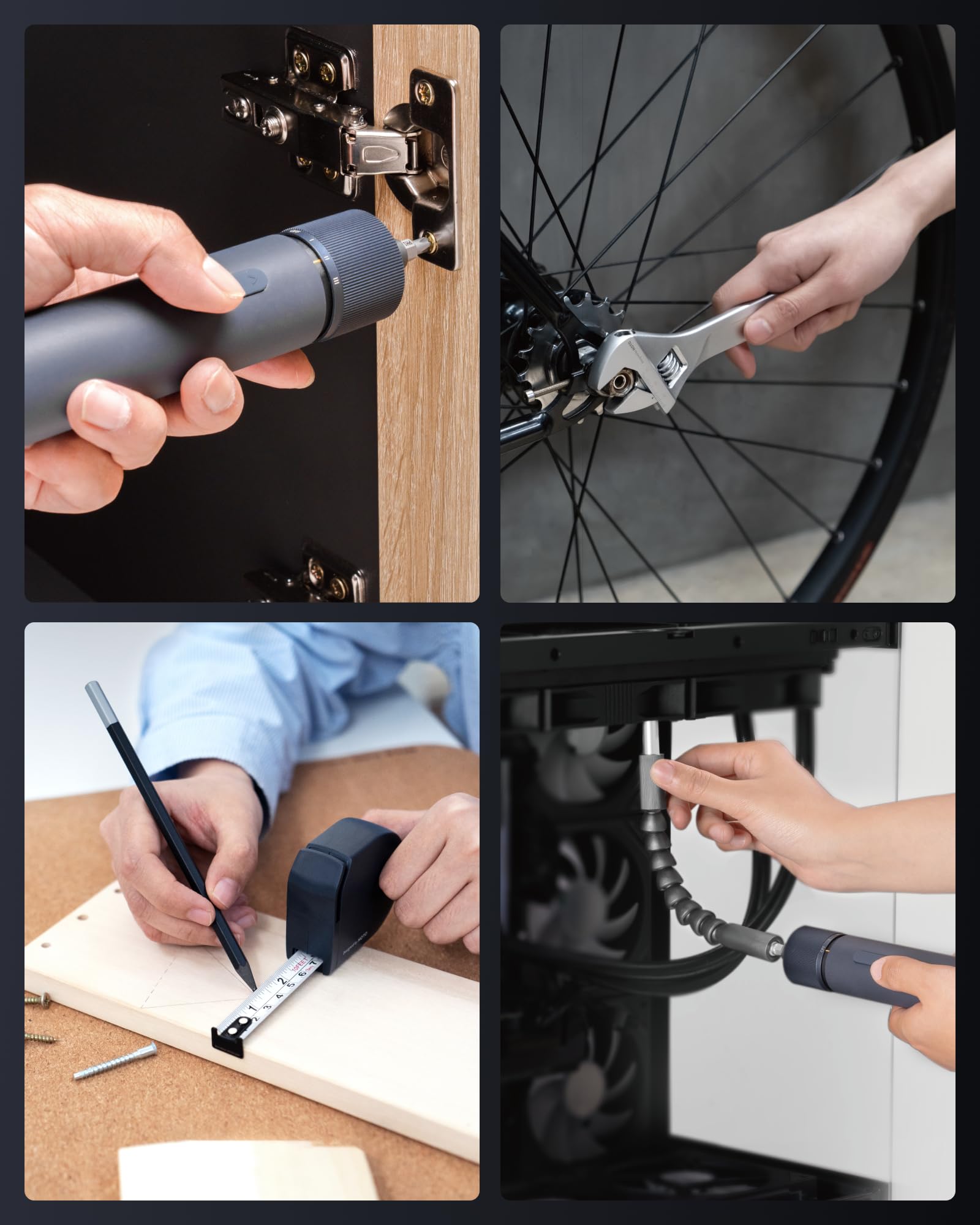 HOTO 40-Piece Tool Kit for Dorm, Household Essentials Tool Set - HOTO Official Product View 6
