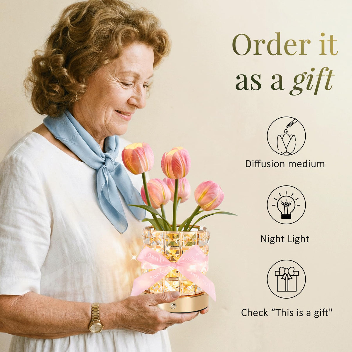 Flower Lamp Rechargeable Tulip Night Light with Cordless - NuuNuy Official Imagery - 5