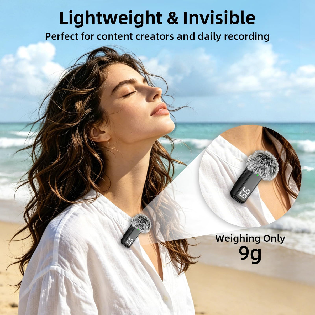 Wireless Microphone for iPhone Android Phone USB C Mini Clip - TXTUNE Official Imagery - 8