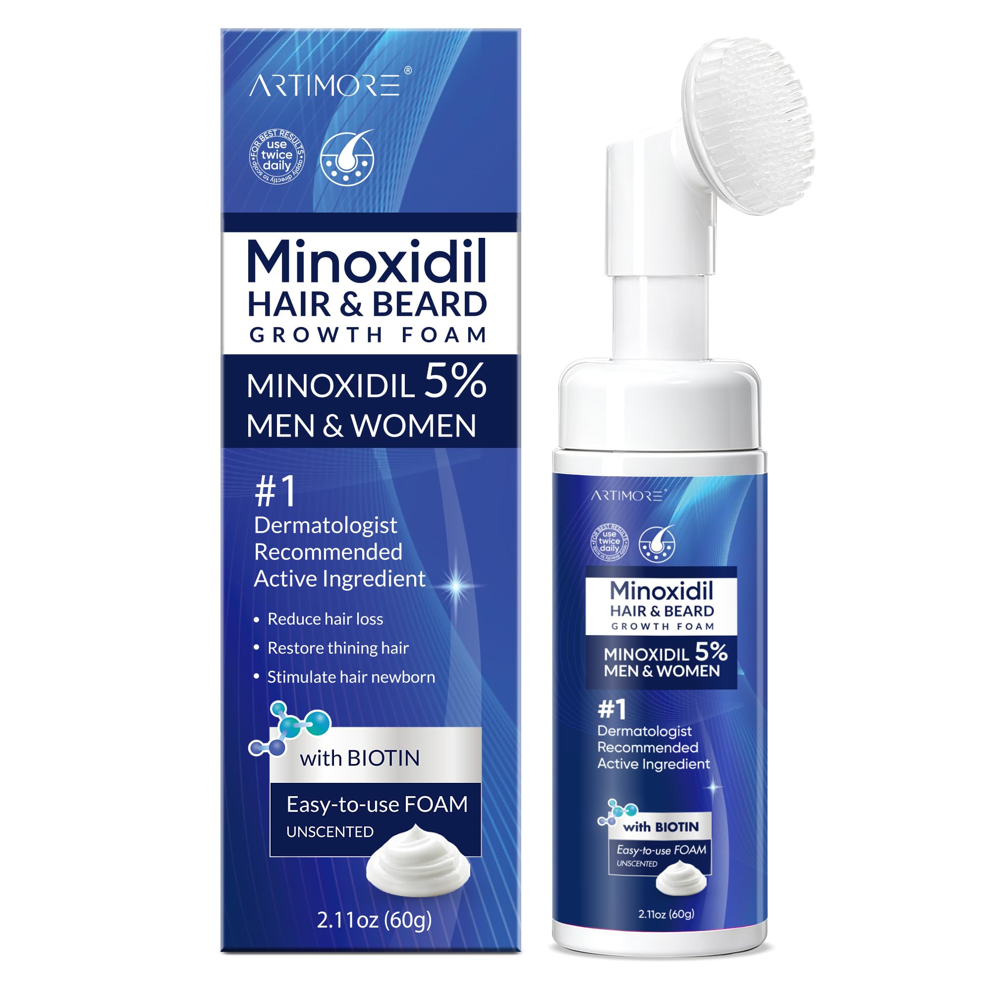 Artimore 5% Minoxidil Foam and Women, Minoxidil Foam for Hair and Beard, - Artimore Official Product View 9