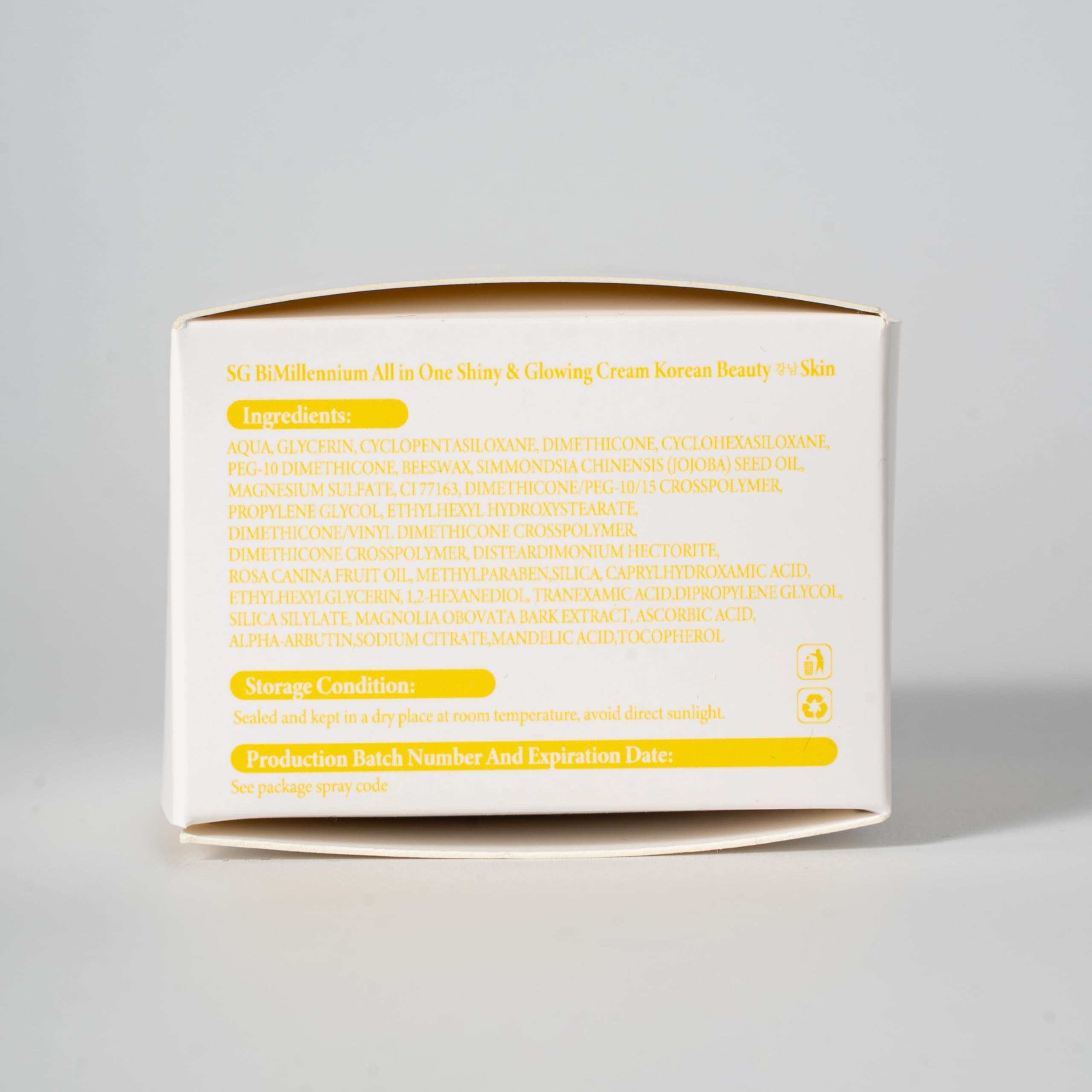SG BiMillennium K Beauty Face Cream for Women with 99% Snail - SG