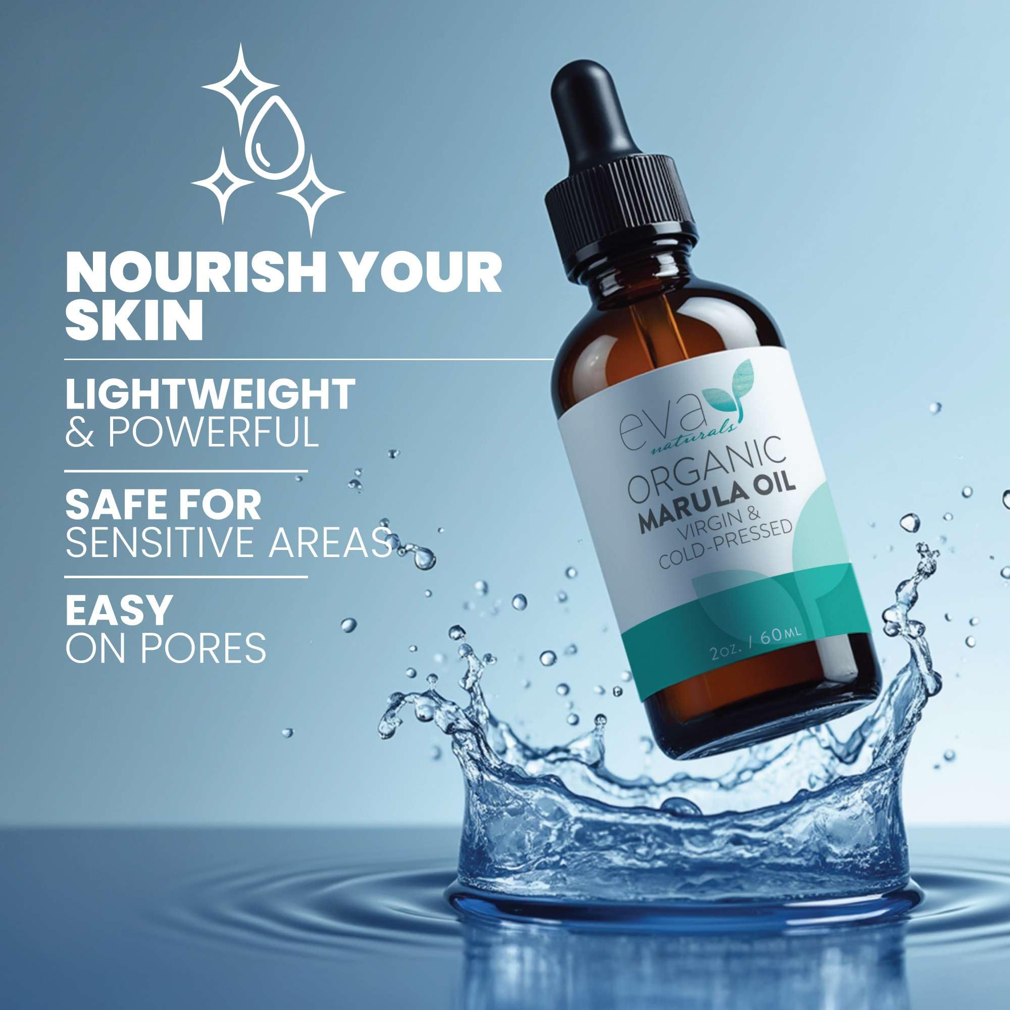 Eva Naturals 100% Pure Cold Pressed Marula Oil for Face, Hair, Body, Beard - Eva Naturals Official Product View 9