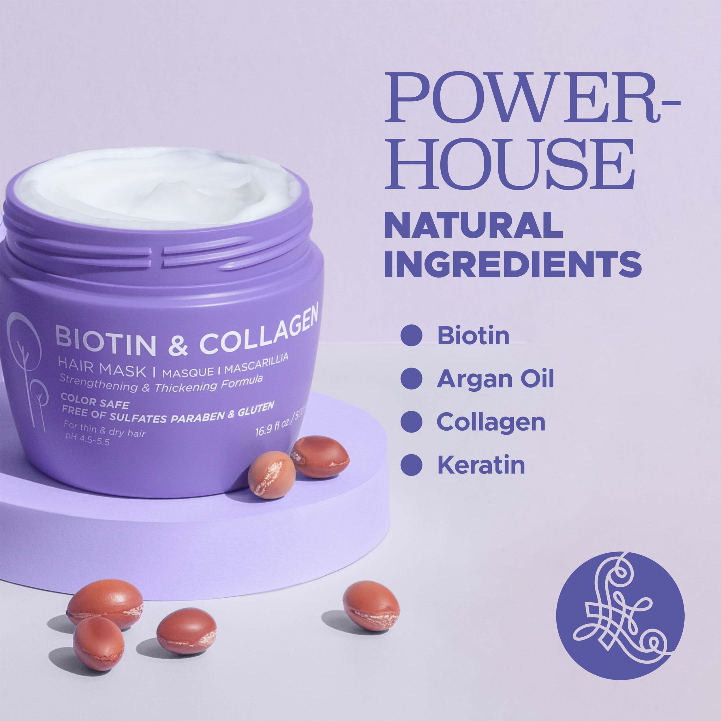 Luseta Biotin Collagen Hair Mask for Thin Damaged Hair - L LUSETA Official Imagery - 3