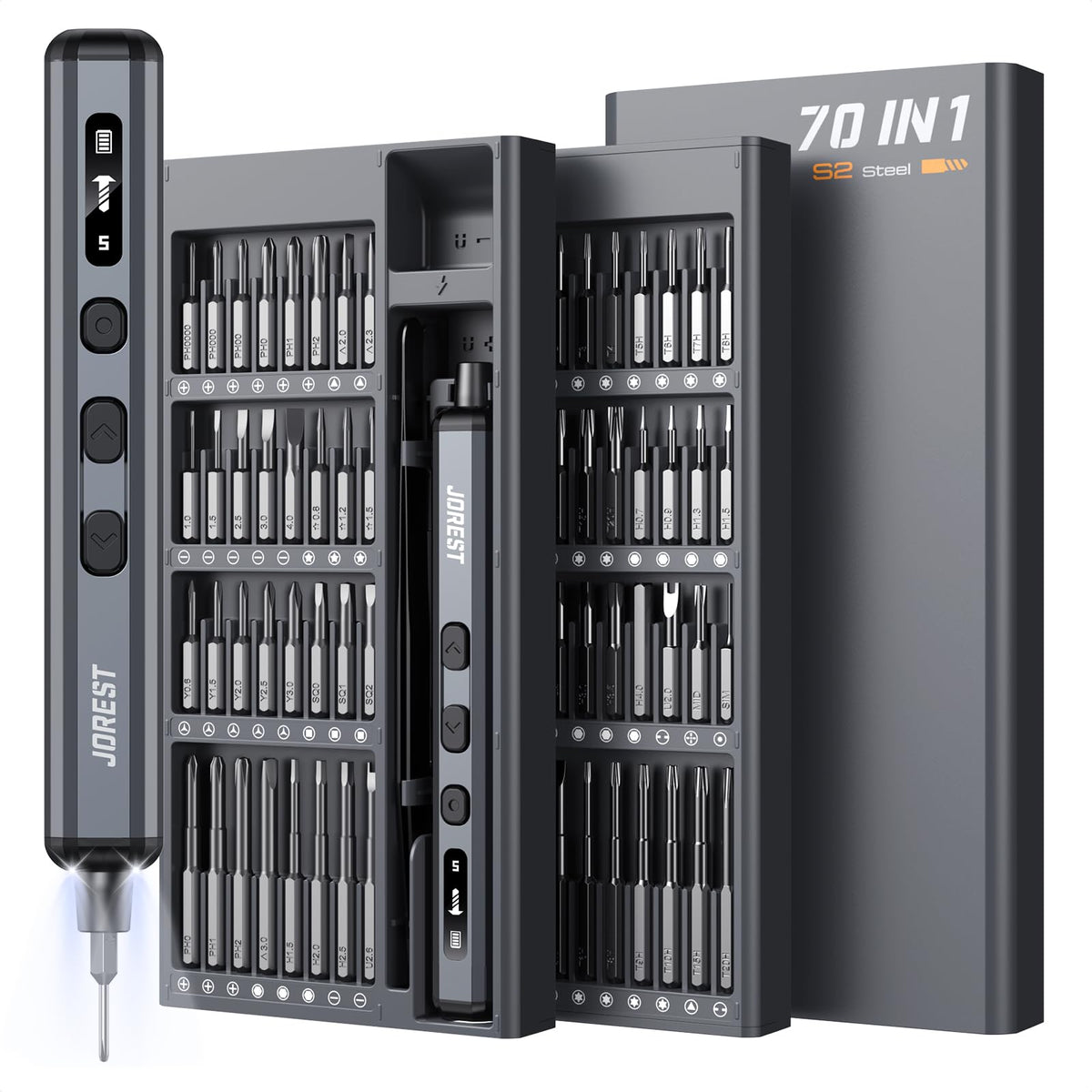 JOREST 70 in 1 Mini Precision Electric Screwdriver Set 64 S2 - Jorest Official Imagery - 1