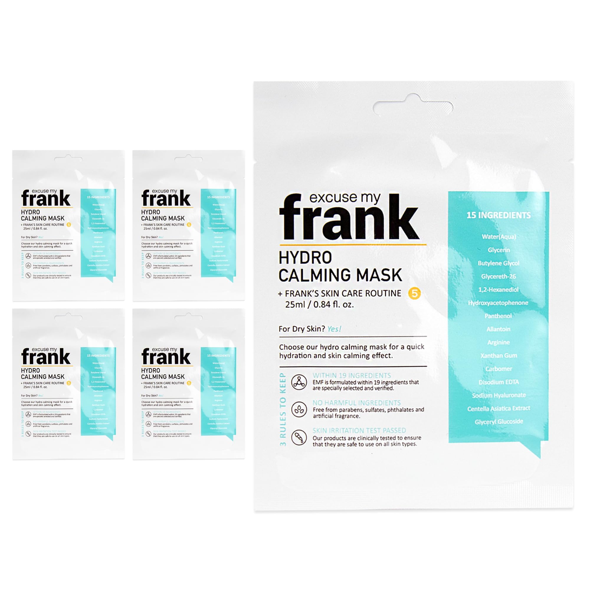 Hydro Calming Sheet Mask Korean Skincare for Hydration & - Product Imagery