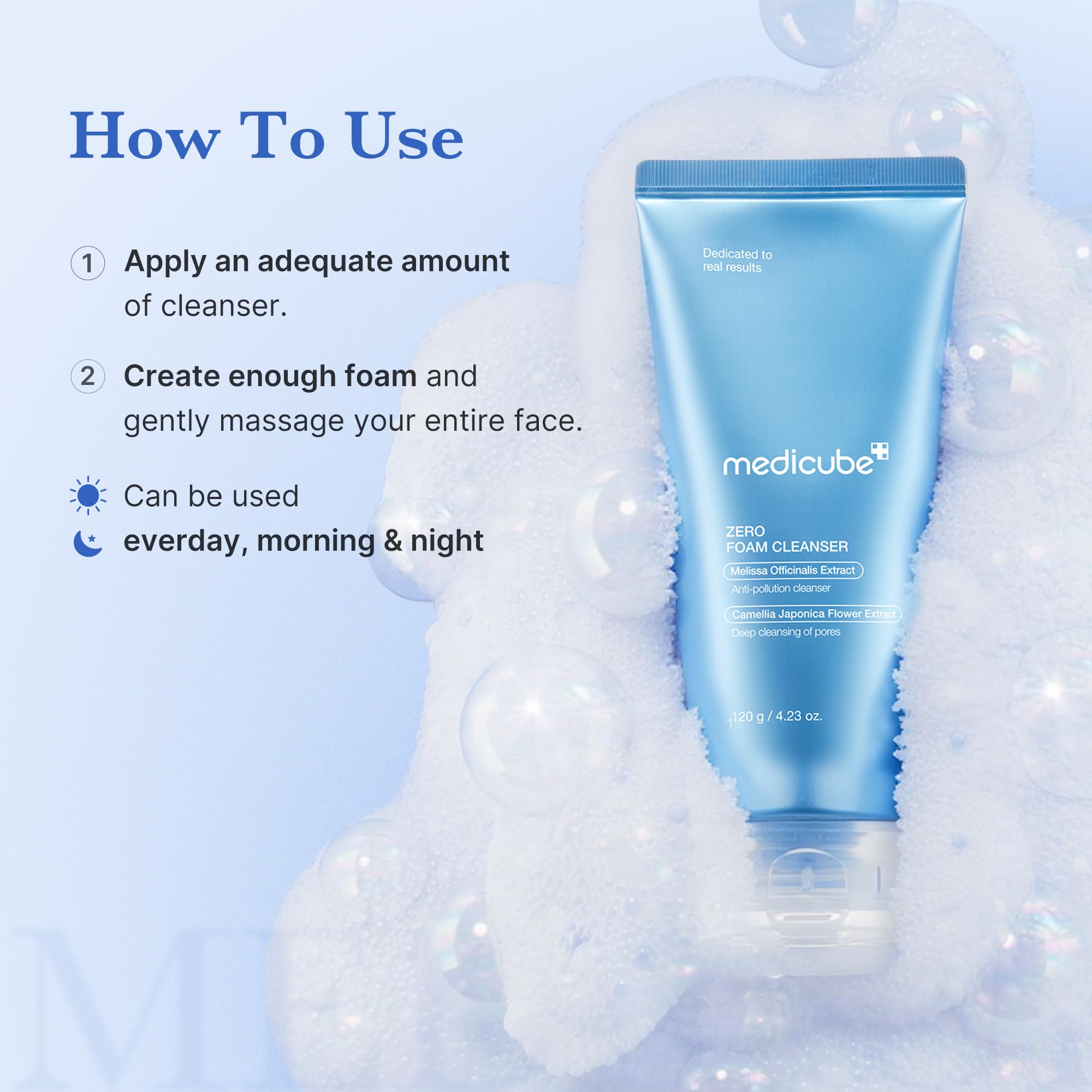 medicube Facial Cleanser Zero Foam Cleanser for Pore Excess - medicube Official Product Imagery - 7
