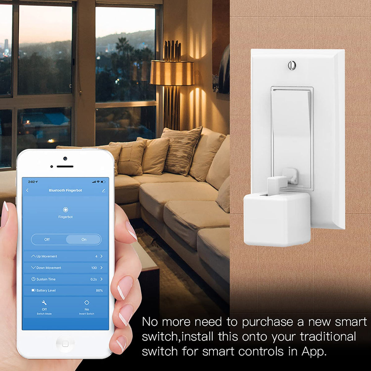 Smart Switch Button Pusher Bluetooth Fingerbot Plus with - Gaoducash Official Imagery - 6
