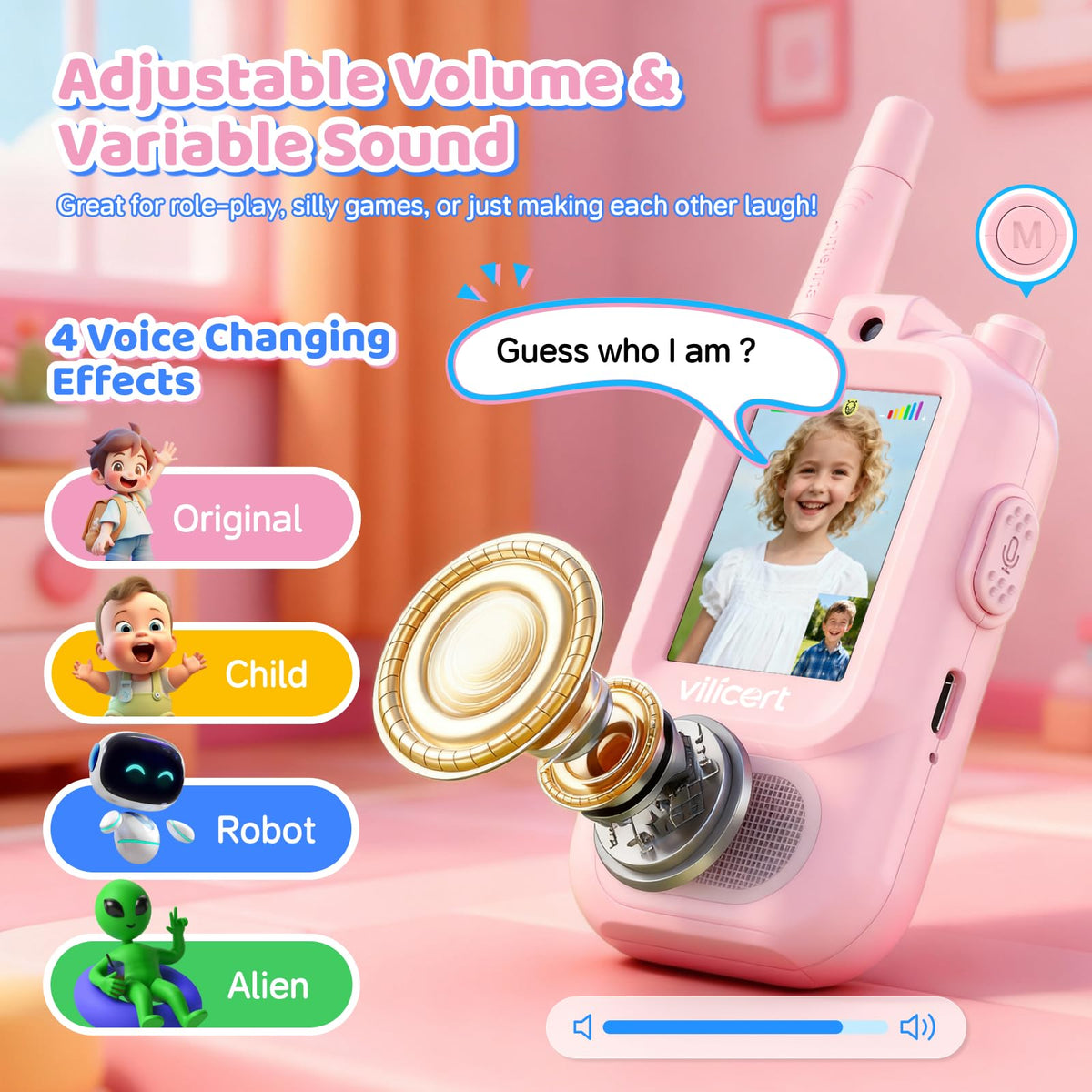 Video Walkie Talkie Toys for Age 3 12 Boys Girls 2 Pack - vilicert Official Imagery - 6