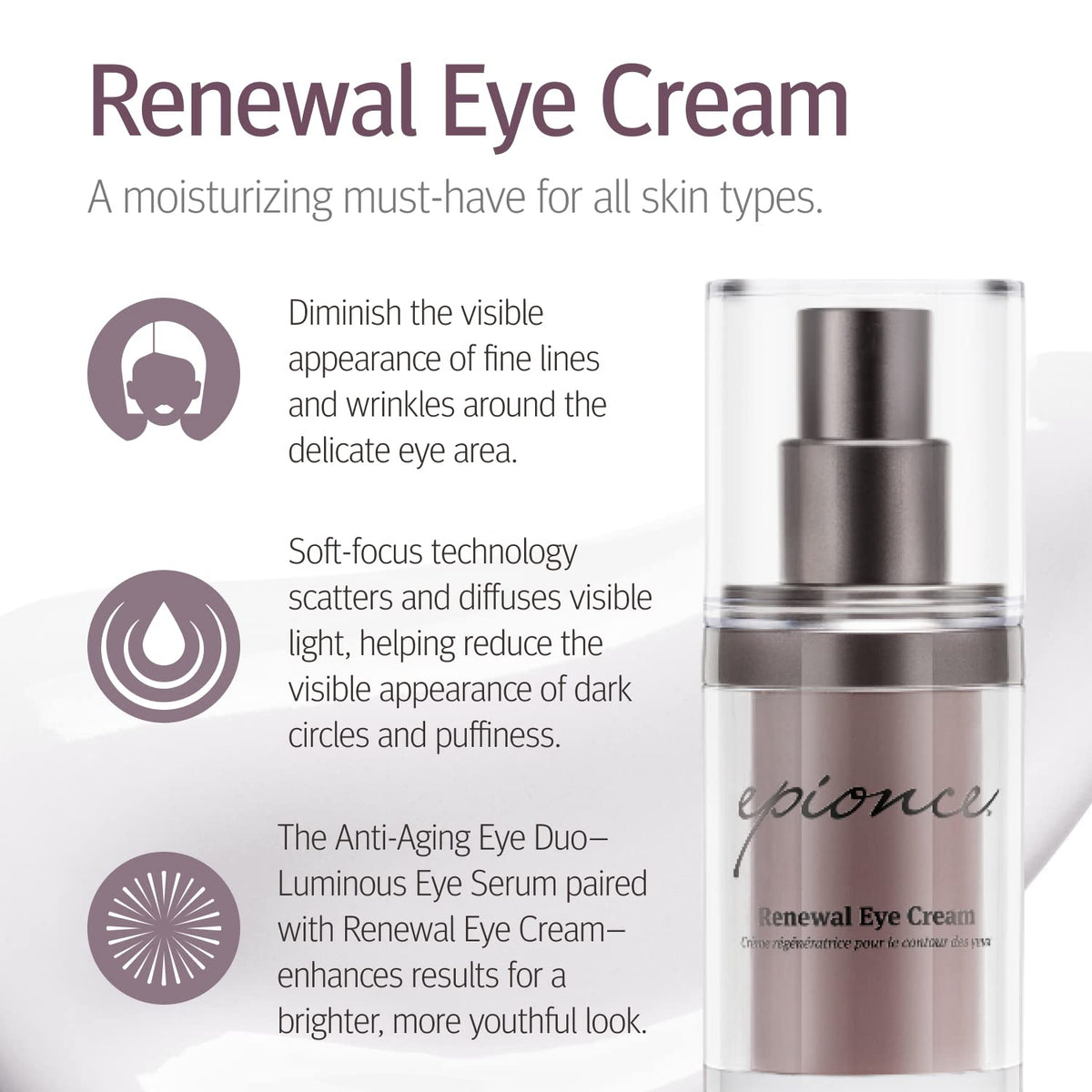 Epionce Renewal Eye Cream Anti Aging Under Eye Cream Dark - Premium Selection Official Imagery - 4