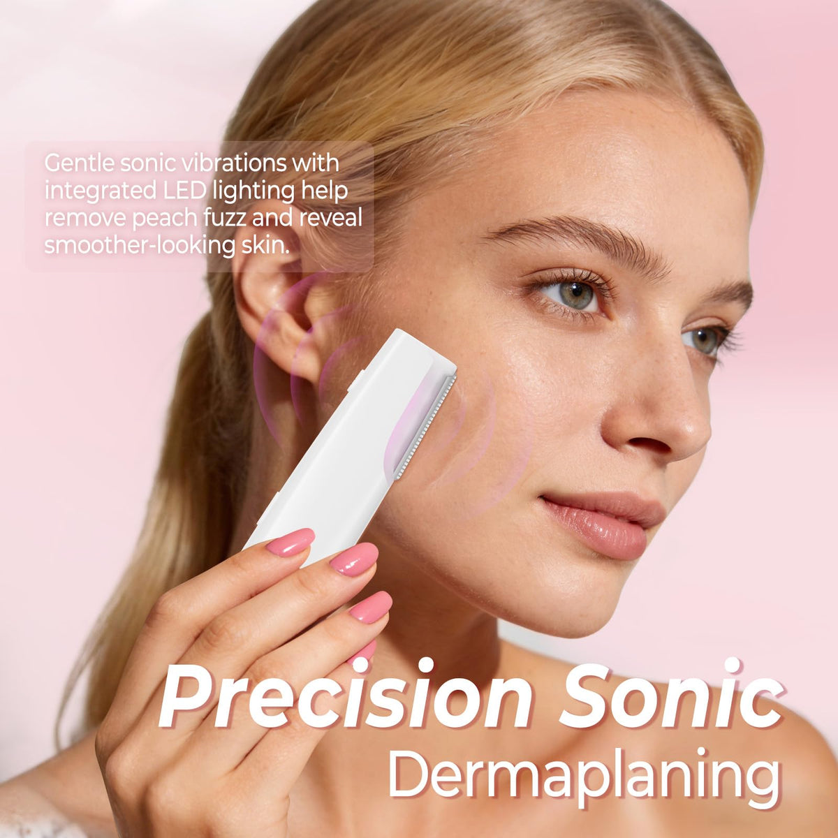 Sonic Dermaplane Razor for Women Face Smooth Exfoliation - Aiopo Official Imagery - 3