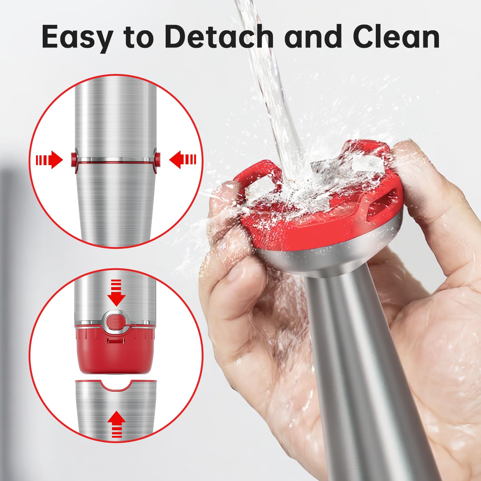 Turelar Immersion Blender Handheld Corded, 1100W 5 in 1 Hand Blen by turelar - Angle View 8