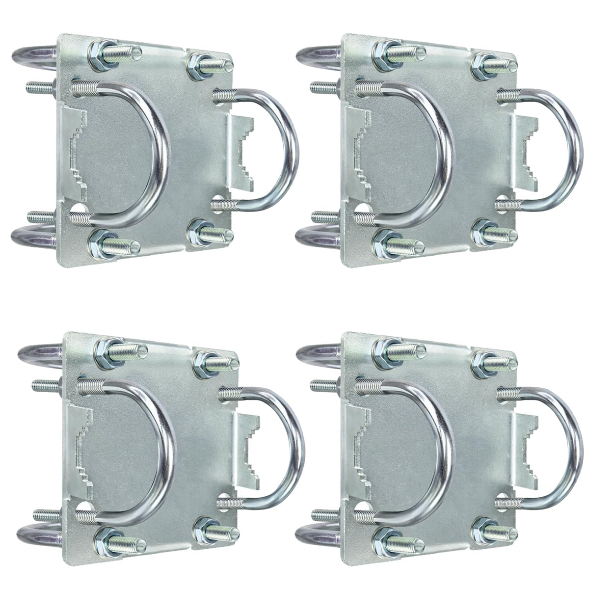 3 Sets Antenna Mast Clamp Cross Over Bracket Kit with U - MOOKEERF Official Imagery - 8