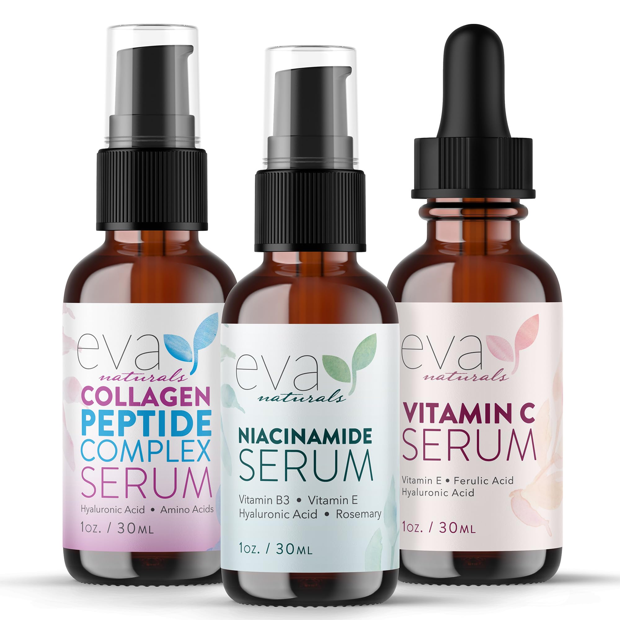 Eva Naturals Niacinamide 5% Serum, Hyaluronic Acid, Vitamin E - Eva Naturals