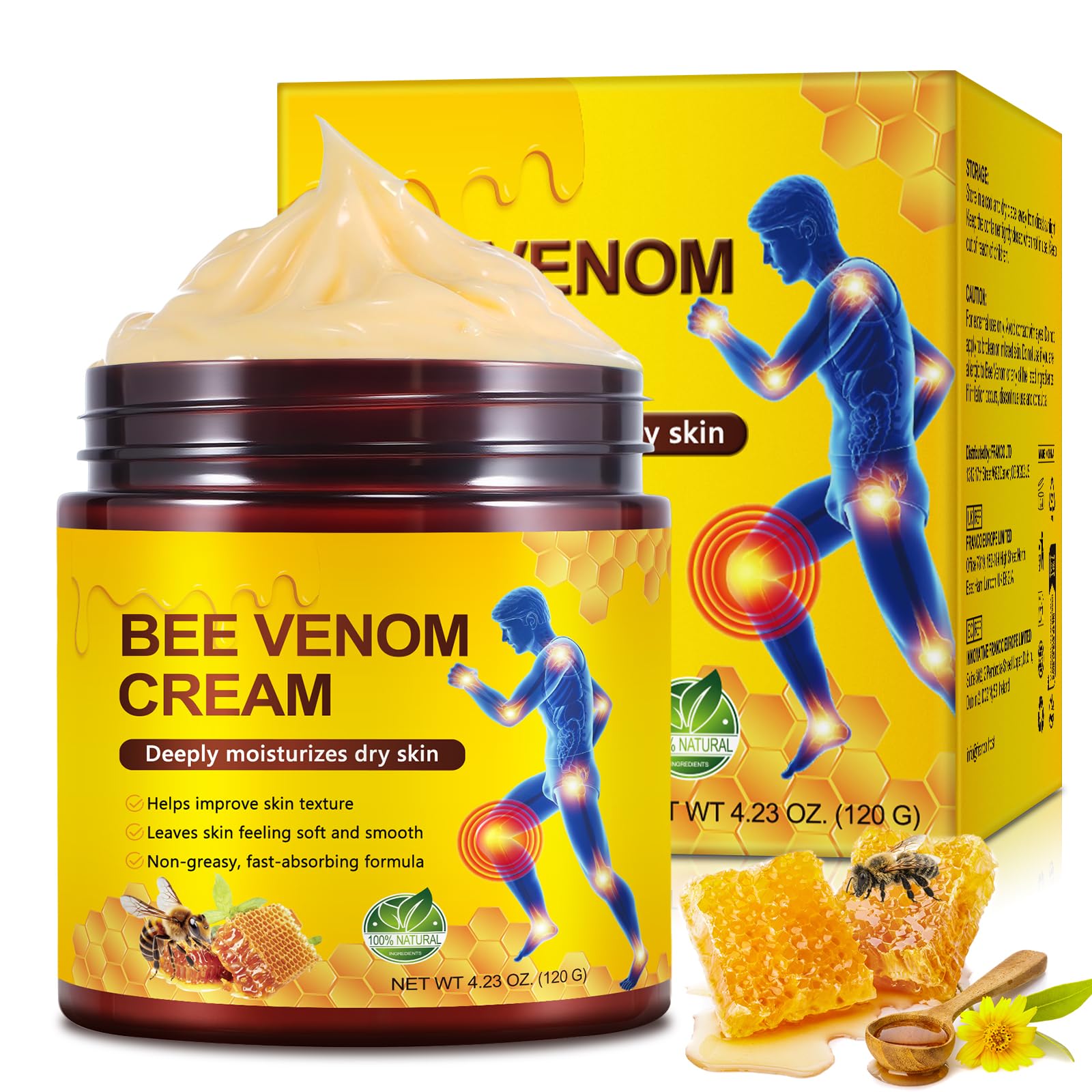 IKZEE Bee Venom Cream & Gel, Nourishing Face & Body Moisturizer, Natural Formula for Softer, Smoother Skin – Non-Greasy Hydrating Cream