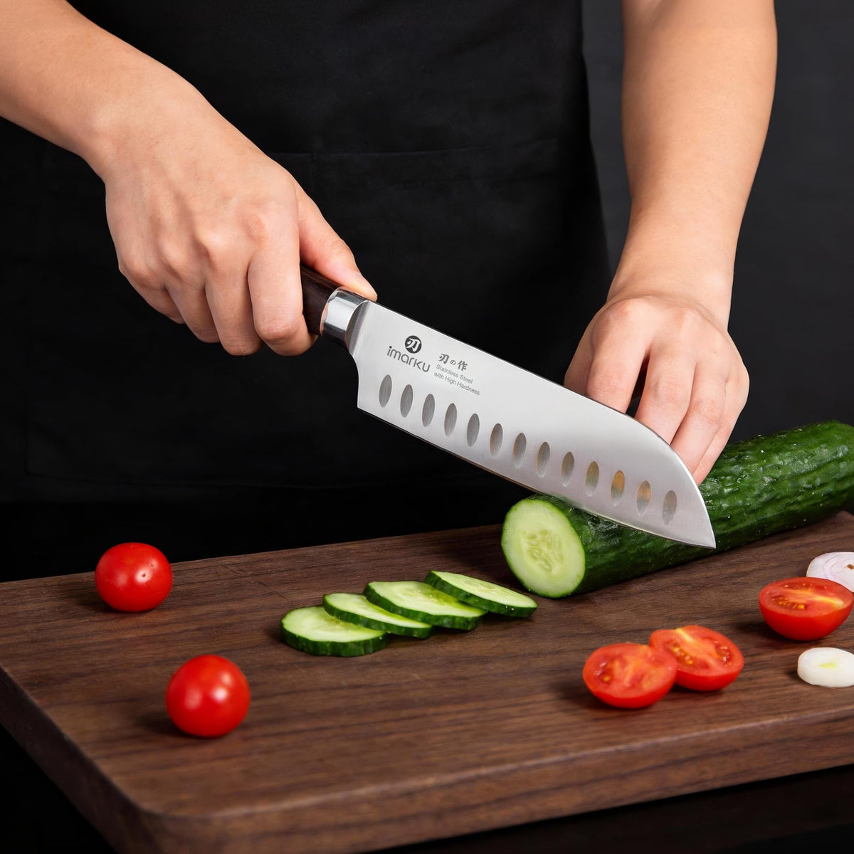 imarku Santoku Knife 7 Inch with Sharp Japanese High Carbon - imarku Official Imagery - 8