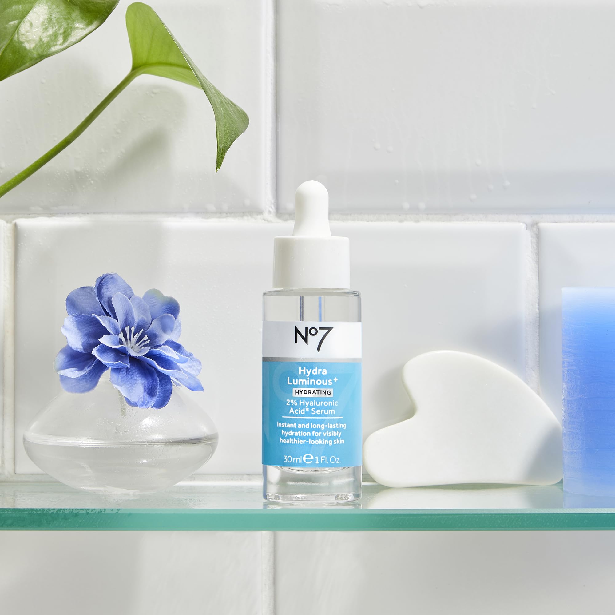 No7 HydraLuminous+ 2% Hyaluronic Acid Serum, 1 Fl Oz - No7