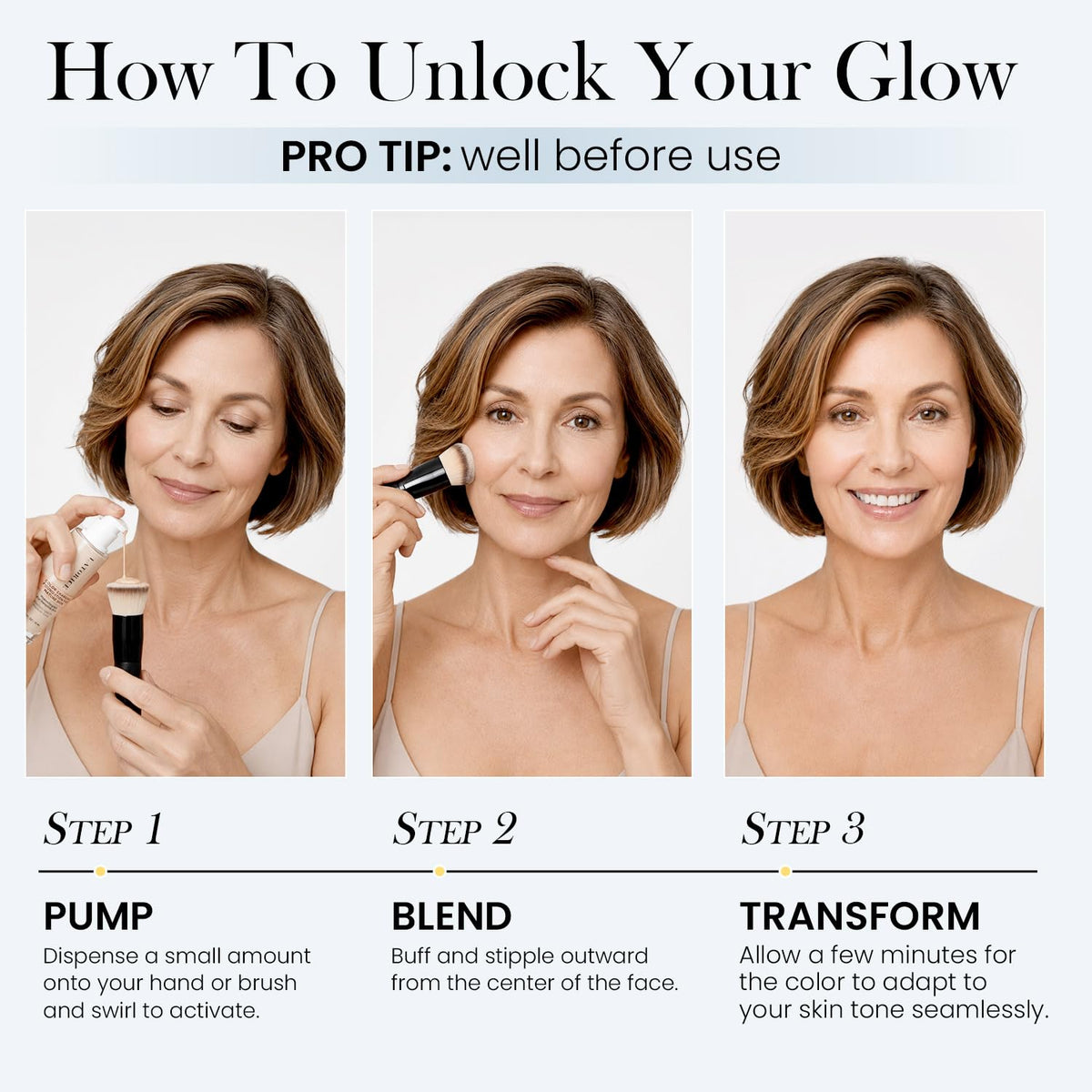 Color Changing Foundation with Professional Brush for Mature - LATORICE Official Imagery - 6