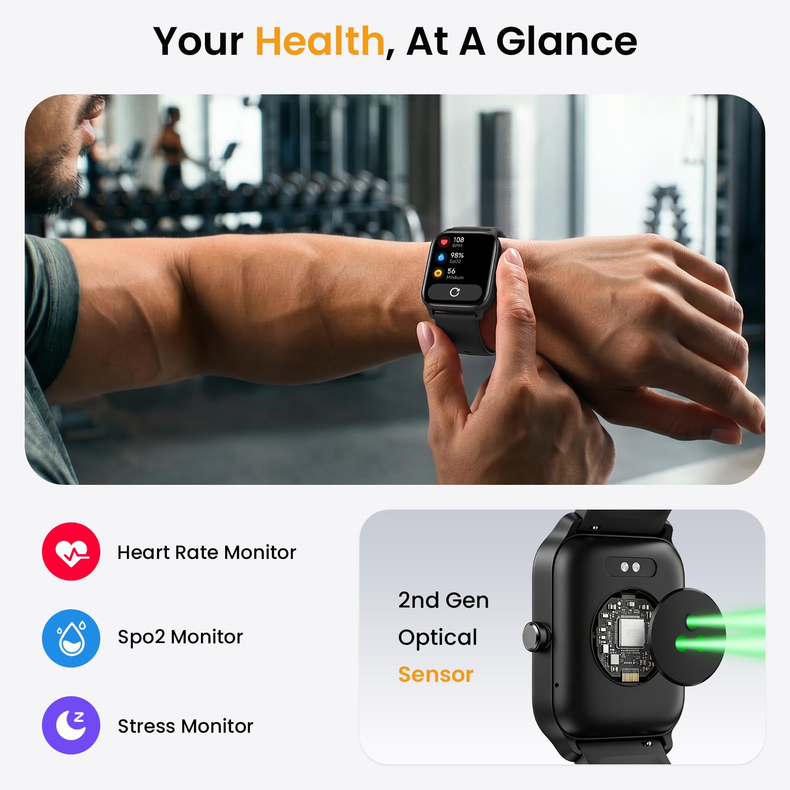 Fitpolo Smart Watches for Men Android & iPhone, Alexa Built-in   IP68 - View 3