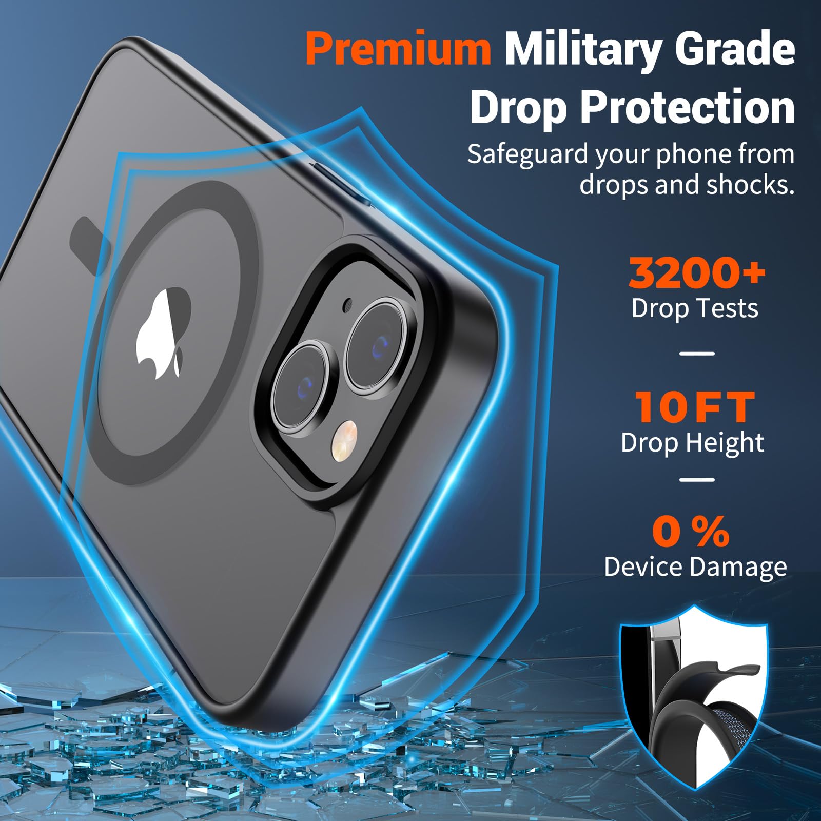 SUPFINE Magnetic for iPhone 13 Case - iPhone 14 Case Black - SUPFINE Official Product View 3