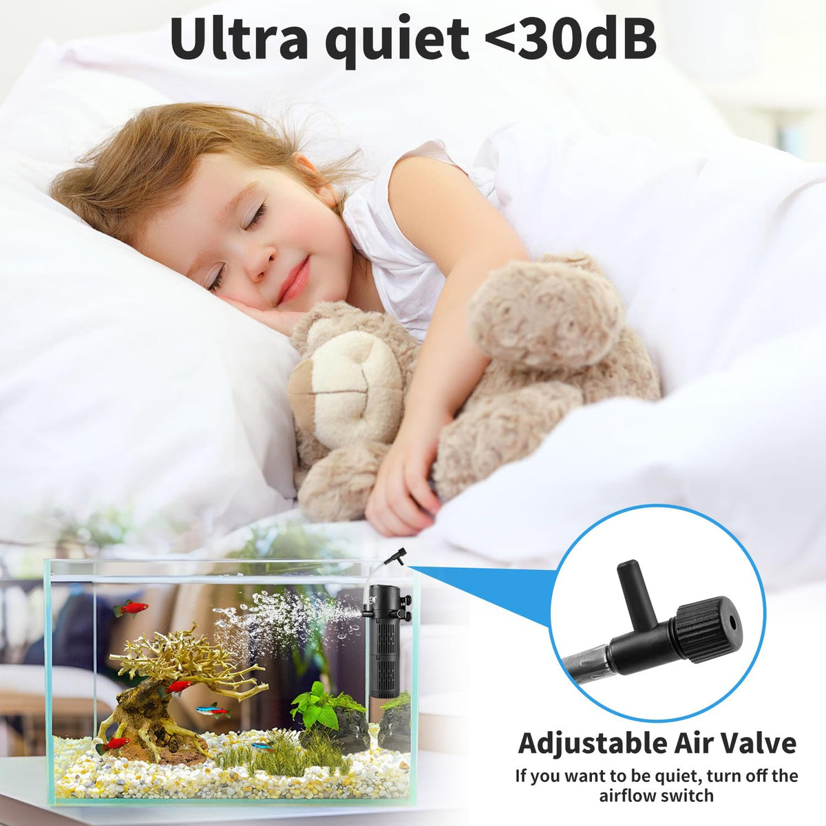 Aquarium Filter Fish Tank Filter 4 in 1 for 30 80 Gallon - BlueYu Official Imagery - 7