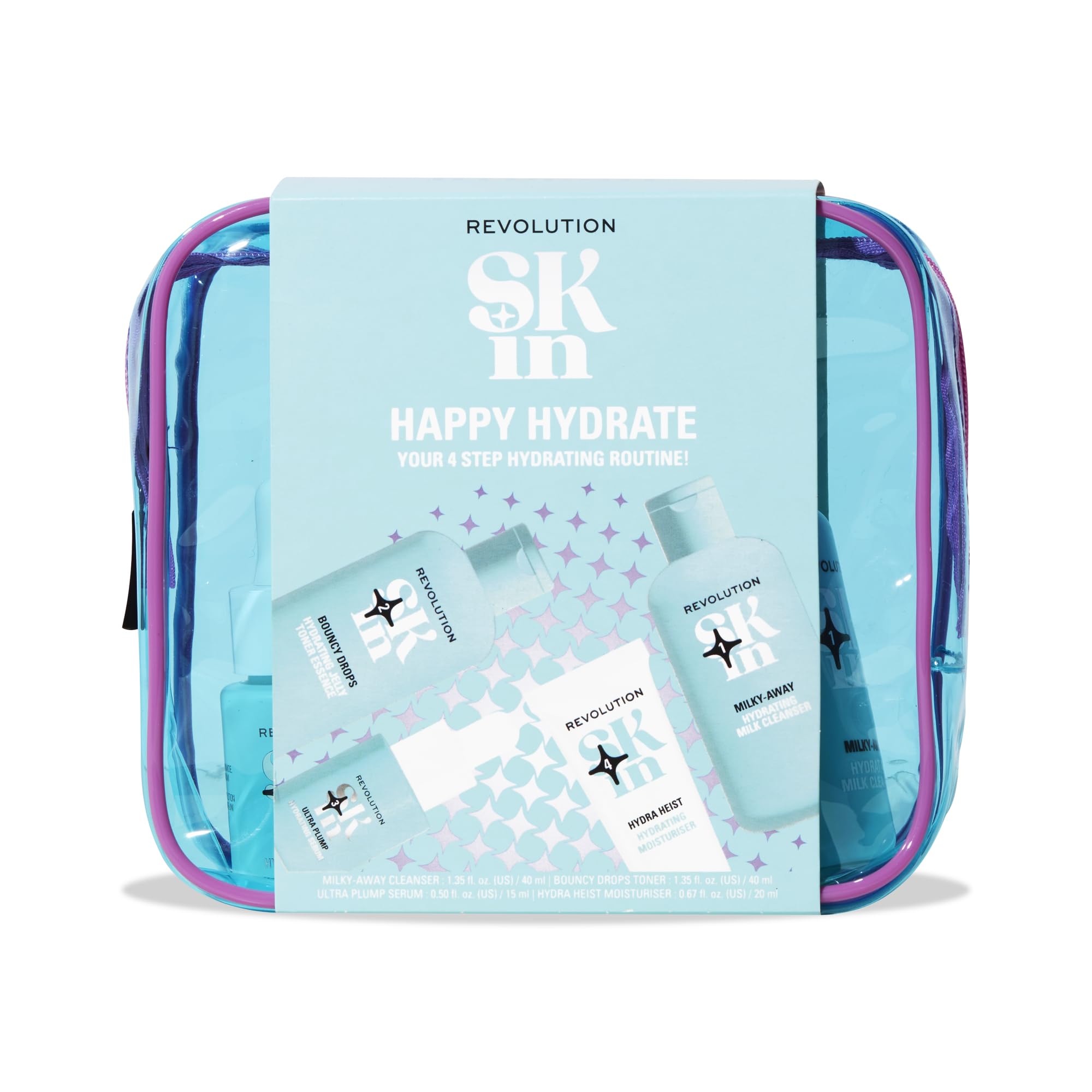 Revolution Skin Happy Hydrate 4 Step Starter Kit, 4 Mini Products - Revolution Skincare London