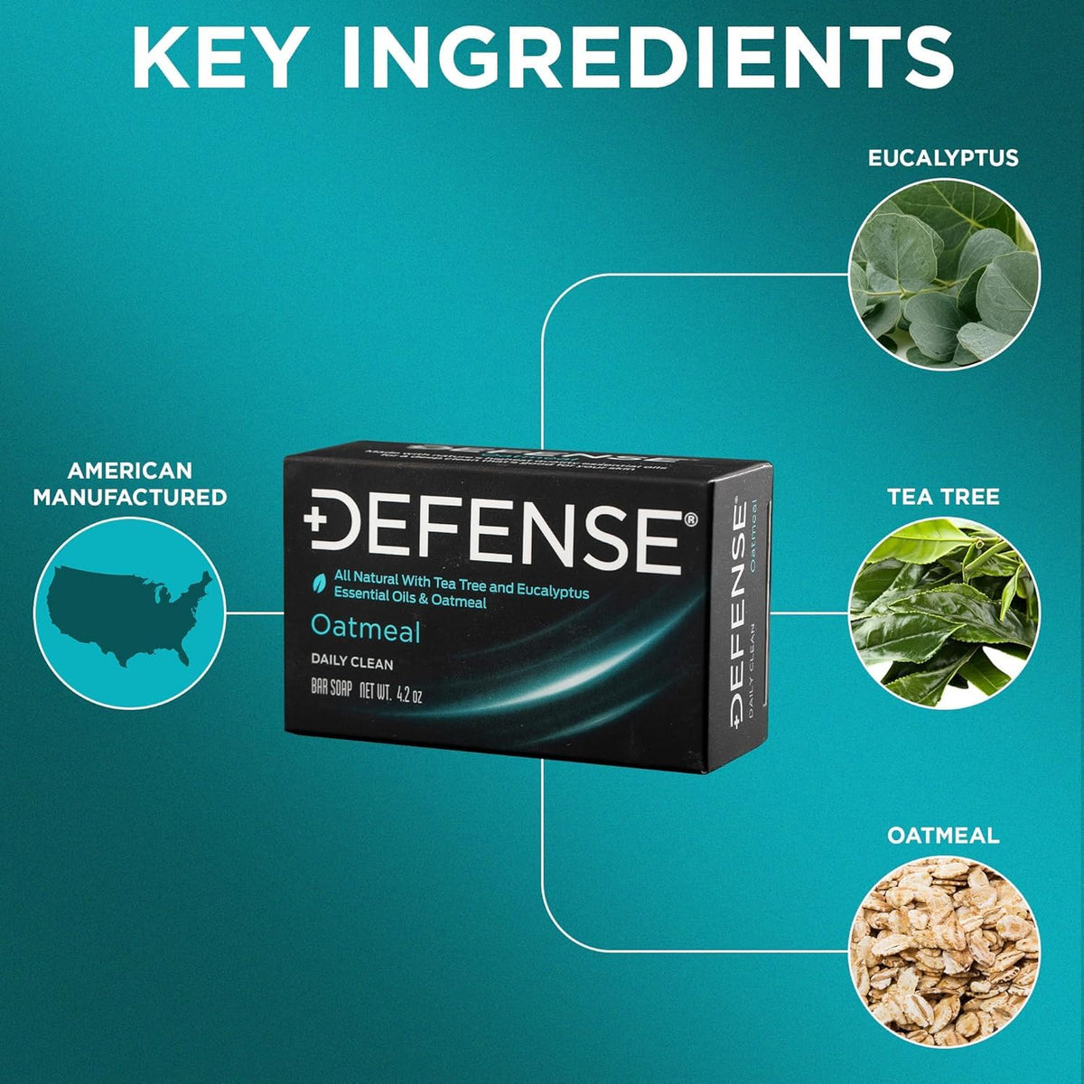 Defense Soap All Natural Oatmeal Bar Soap 3 Pack 4 2 oz - Defense Soap Official Imagery - 5