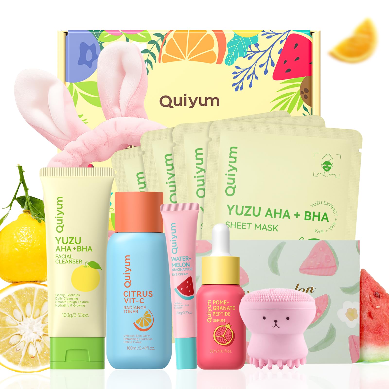 Daily Skincare Set for Young Women, 6-Piece Facial Care Routine - QUIYUM