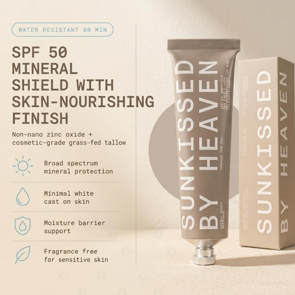 Jay Alvarrez Grass Fed Beef Tallow Sunscreen SPF 50 - Sunkissed By Heaven Official Imagery - 3