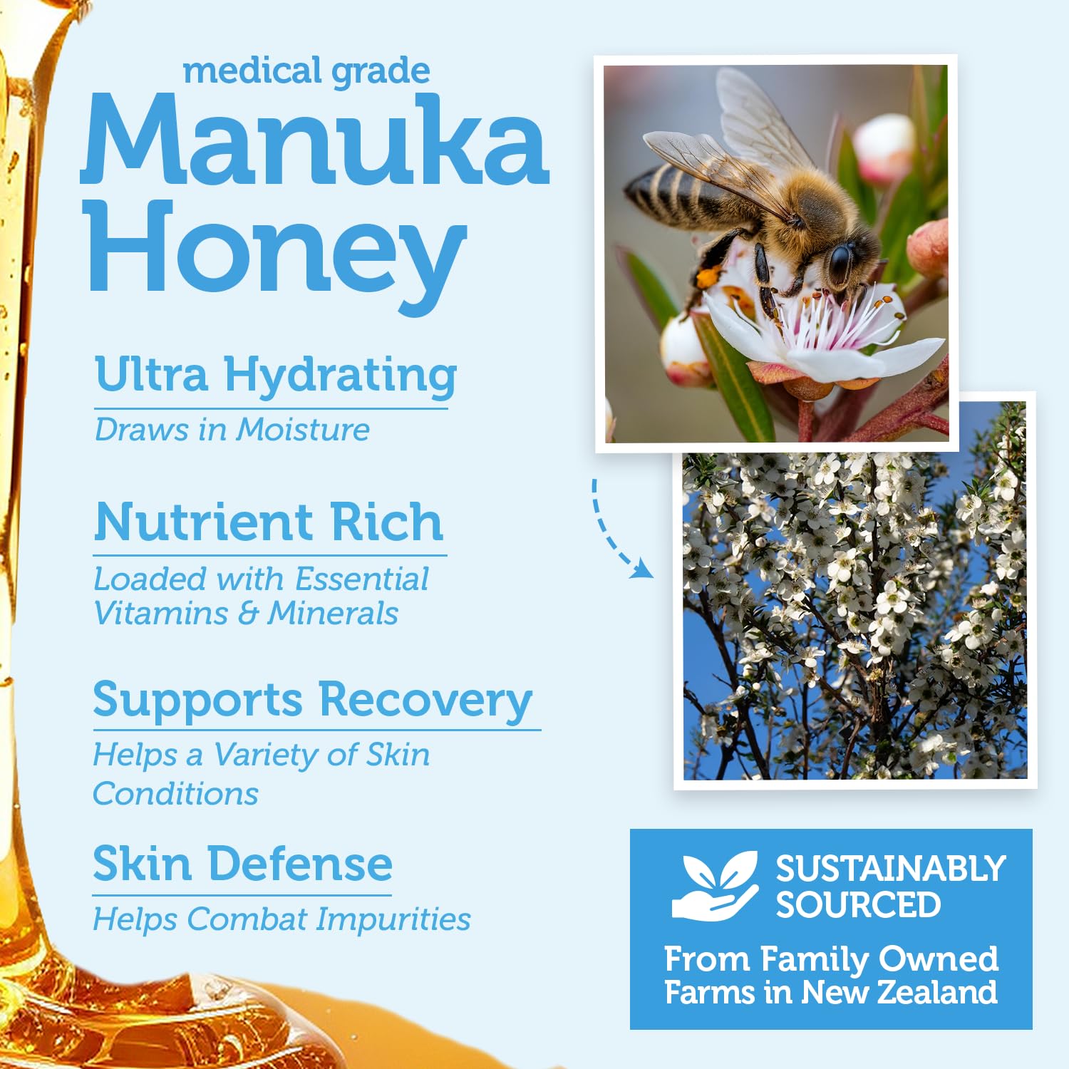 Era Organics Manuka Honey Exfoliating Facial Scrub - Microdermabrasion Face Exfoliant - Era Organics Official Product View 7